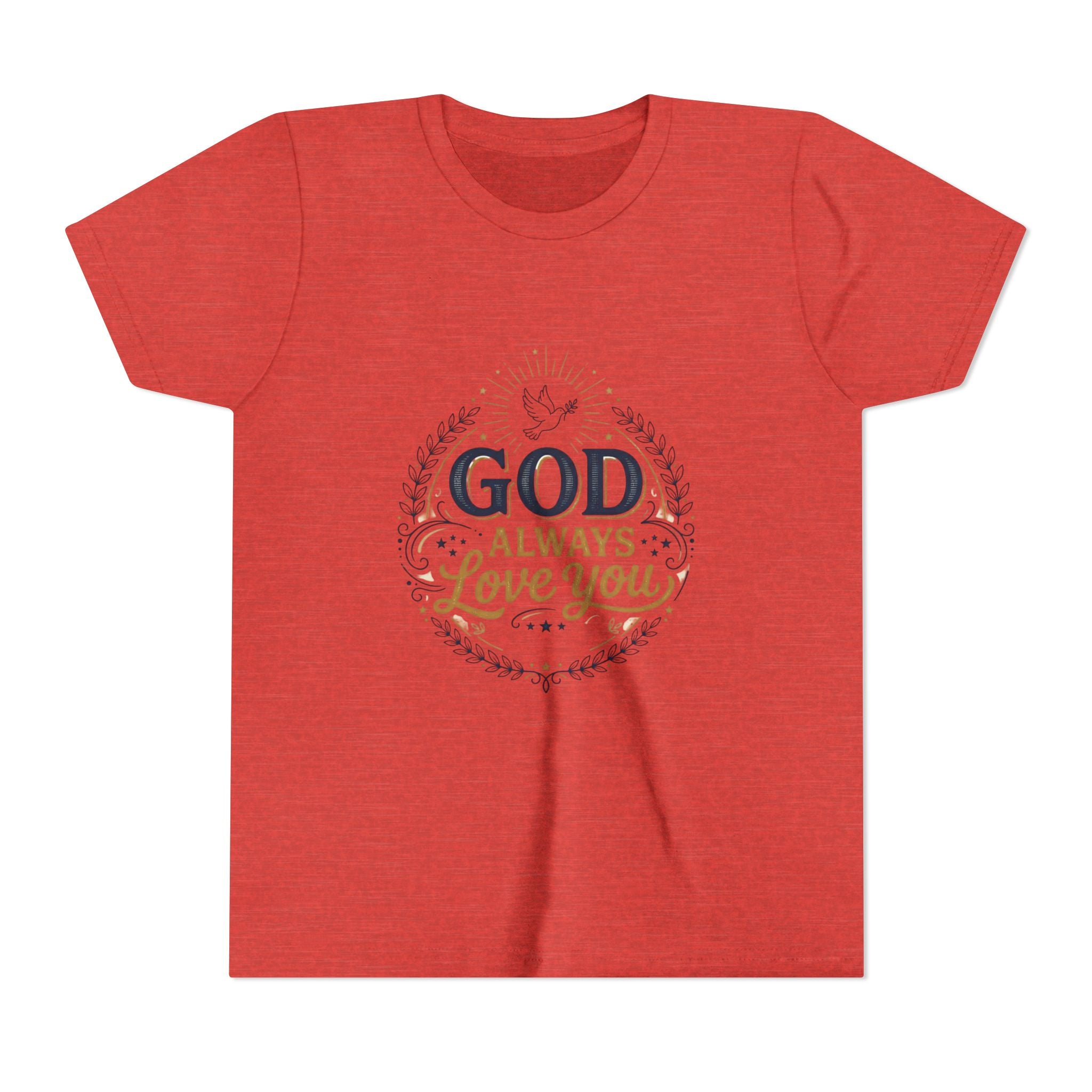 God Always Love You Youth Tee | Faith Christian Kids Shirt