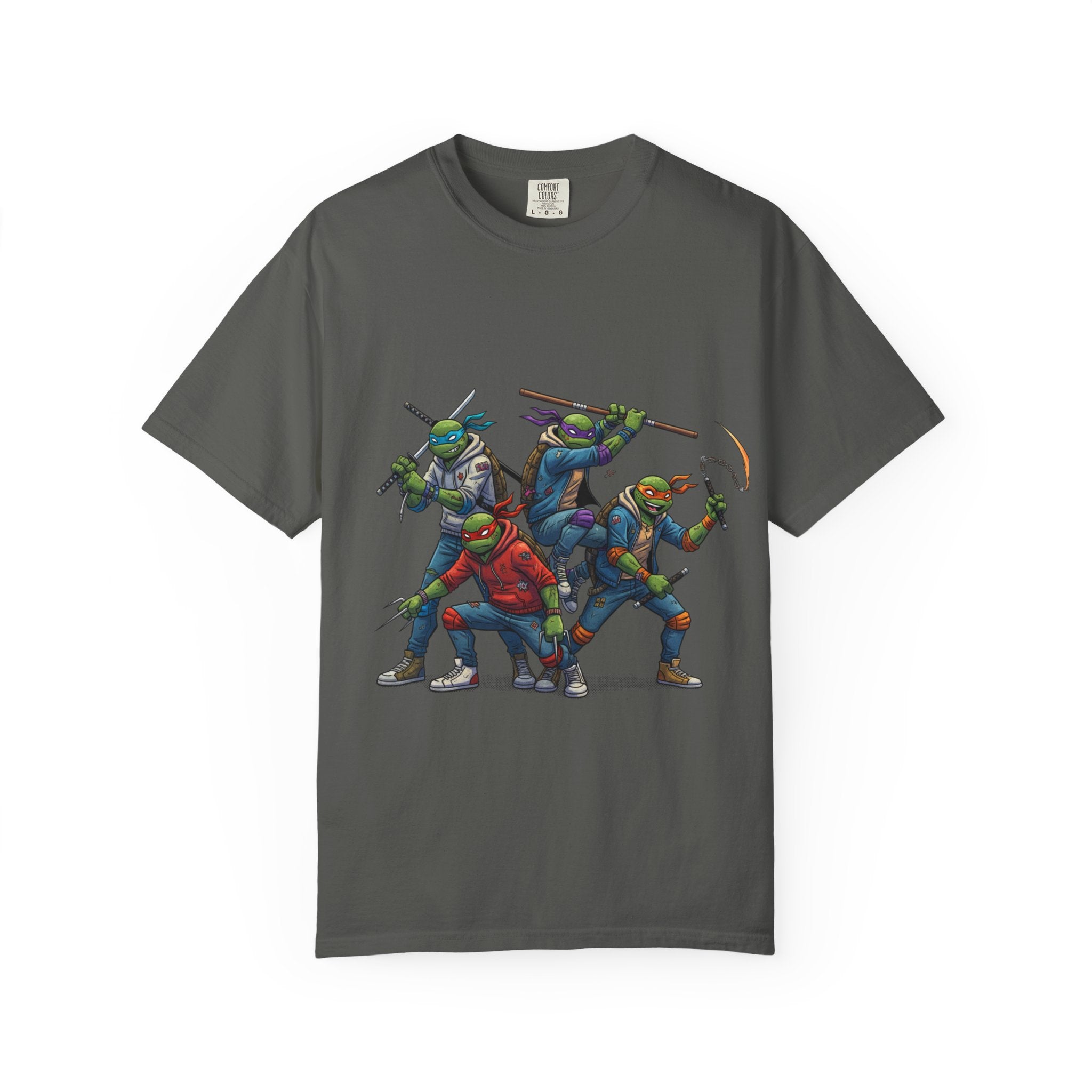 Ninja Turtle Trio T-Shirt | Retro Comic Heroes, Action Pose