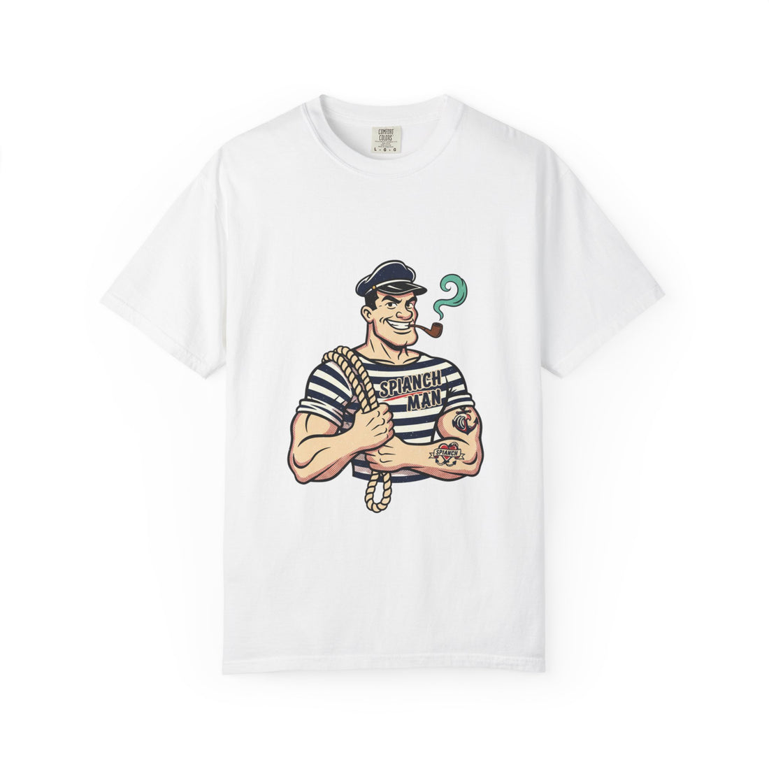 Vintage Sailor Cartoon with Pipe T-shirt | Seafarer Graphic Tee