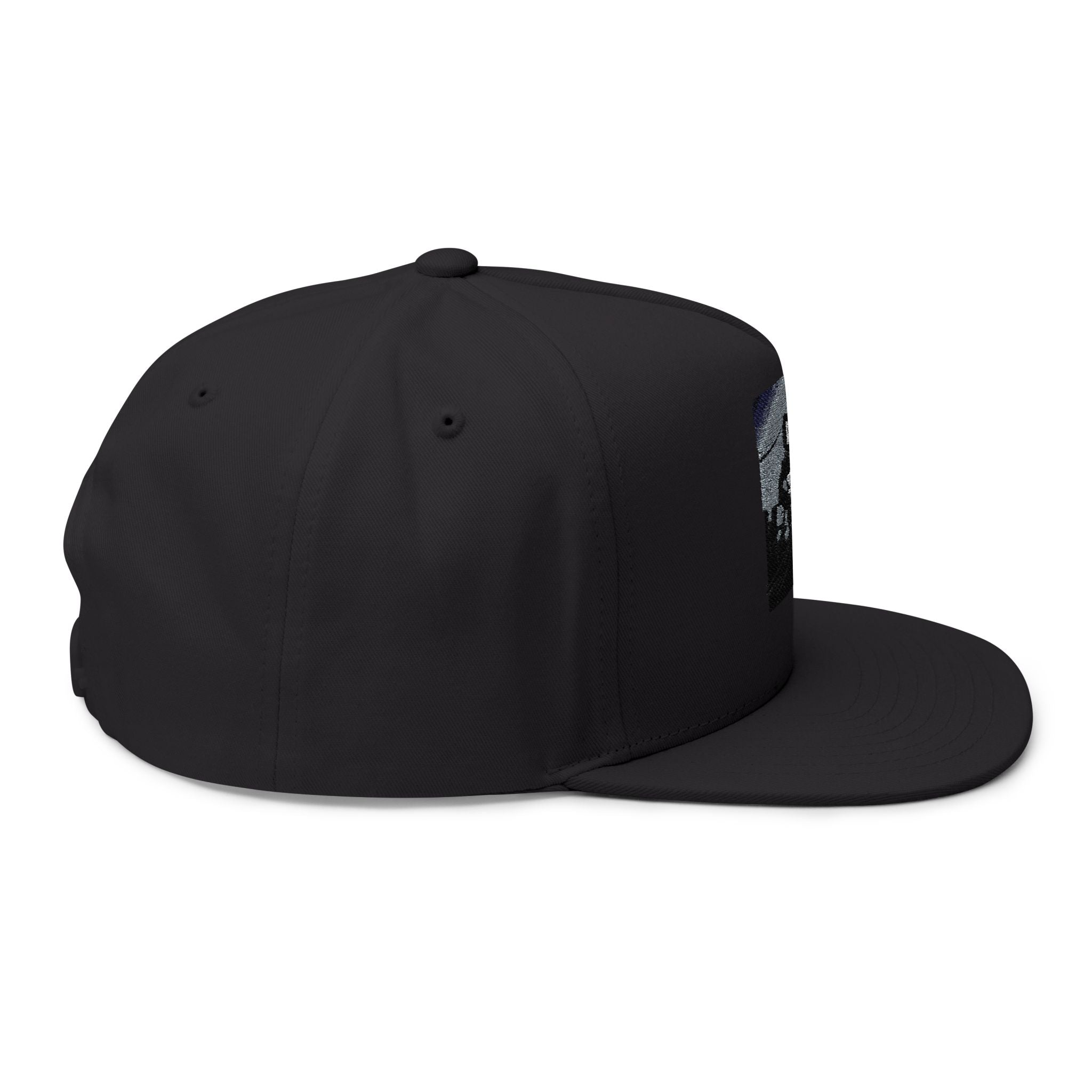 Flat Bill Cap — Embroidered Flat-Brim Hat