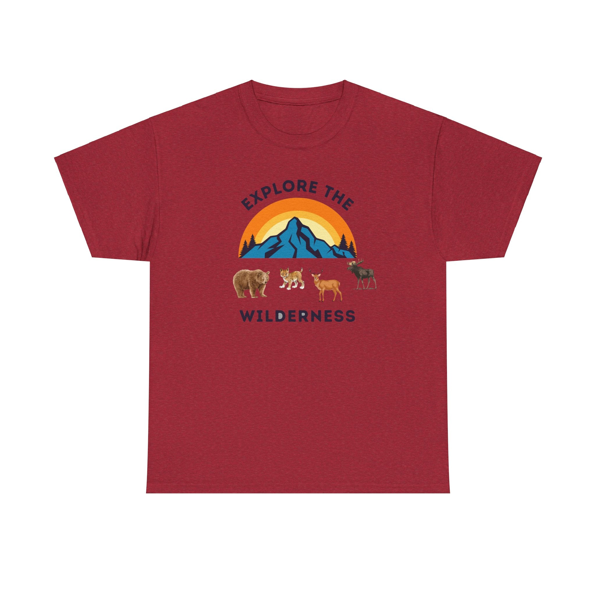 Explore The Wilderness Printed Unisex Tee - Casual Wear Graphic Shirt - Mens/Womens Top - Unique comfort Tee - Gift - Festival Apparel