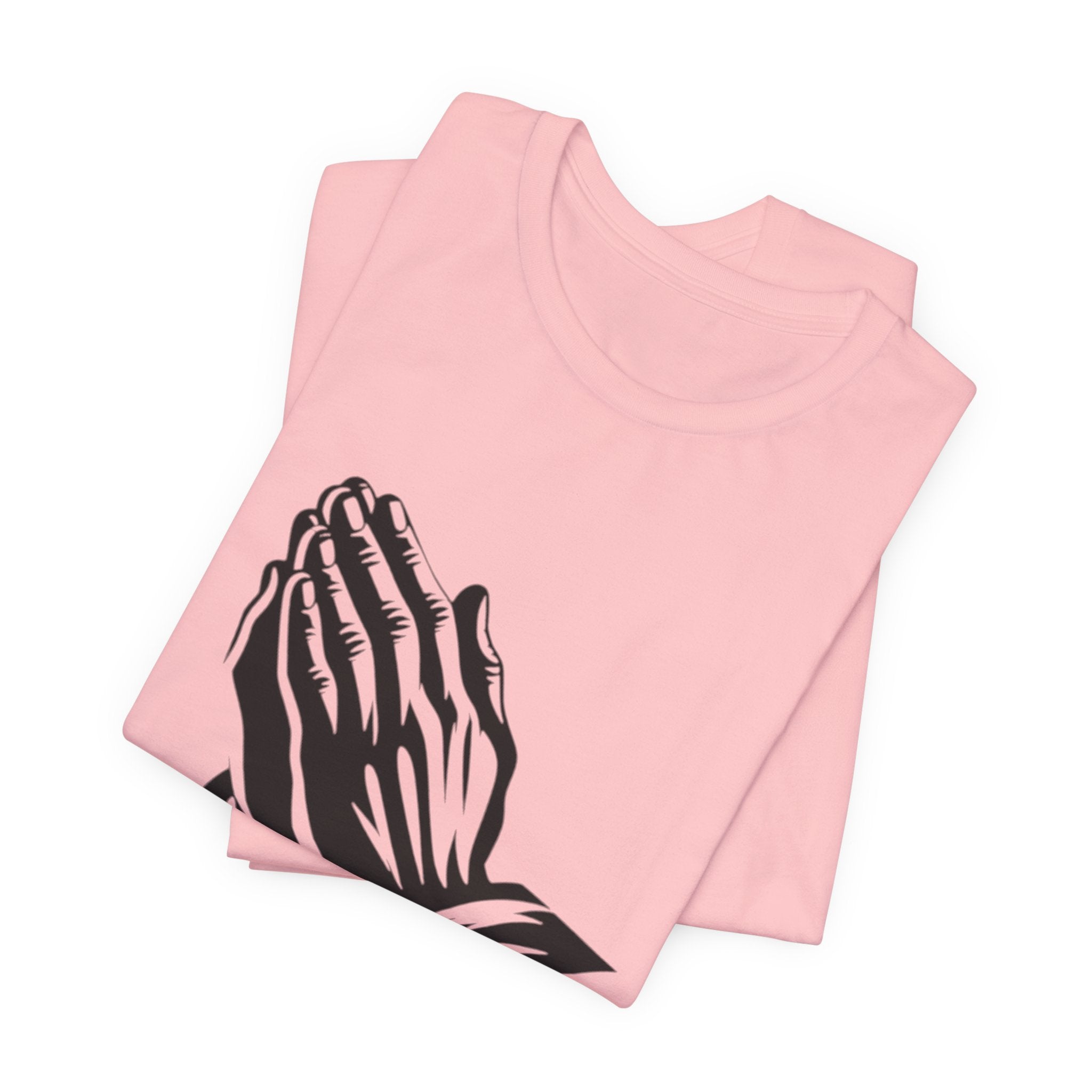 Prayer Hands & Bible T-Shirt — Christian Faith Tee for Church, Prayer, Religious Gifts