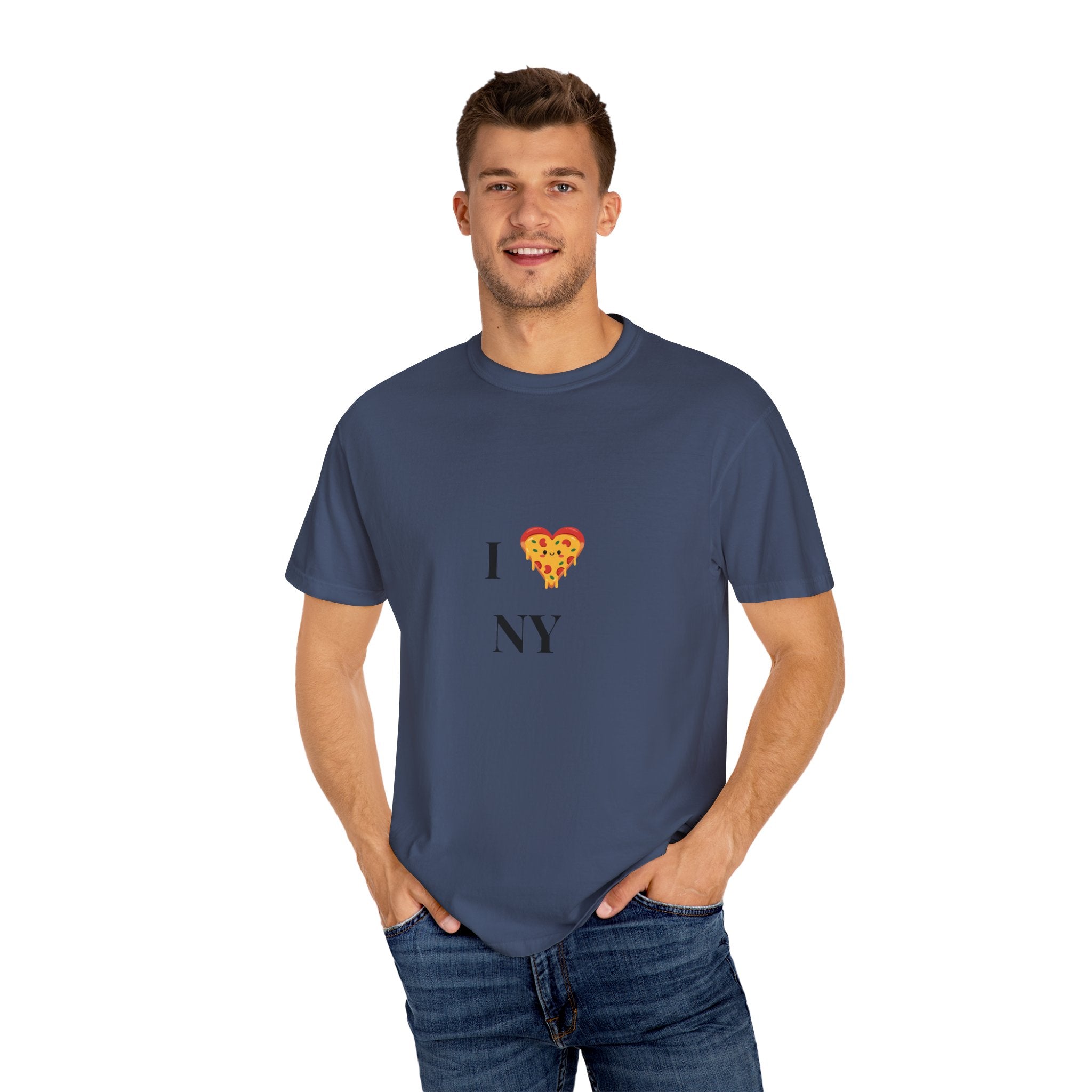 I ❤️ NY Pizza Unisex Garment-Dyed T-Shirt | Perfect for Food Lovers & NYC Enthusiasts