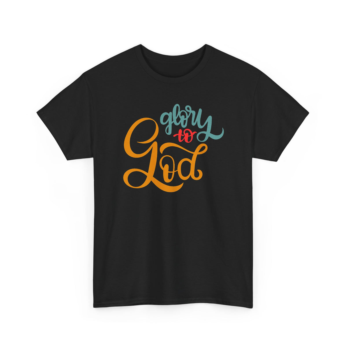 Unisex Heavy Cotton Tee - Glory to God Printed T-Shirt - Comfortable Casual Wear Tee - Unique Graphic Tee - Gift