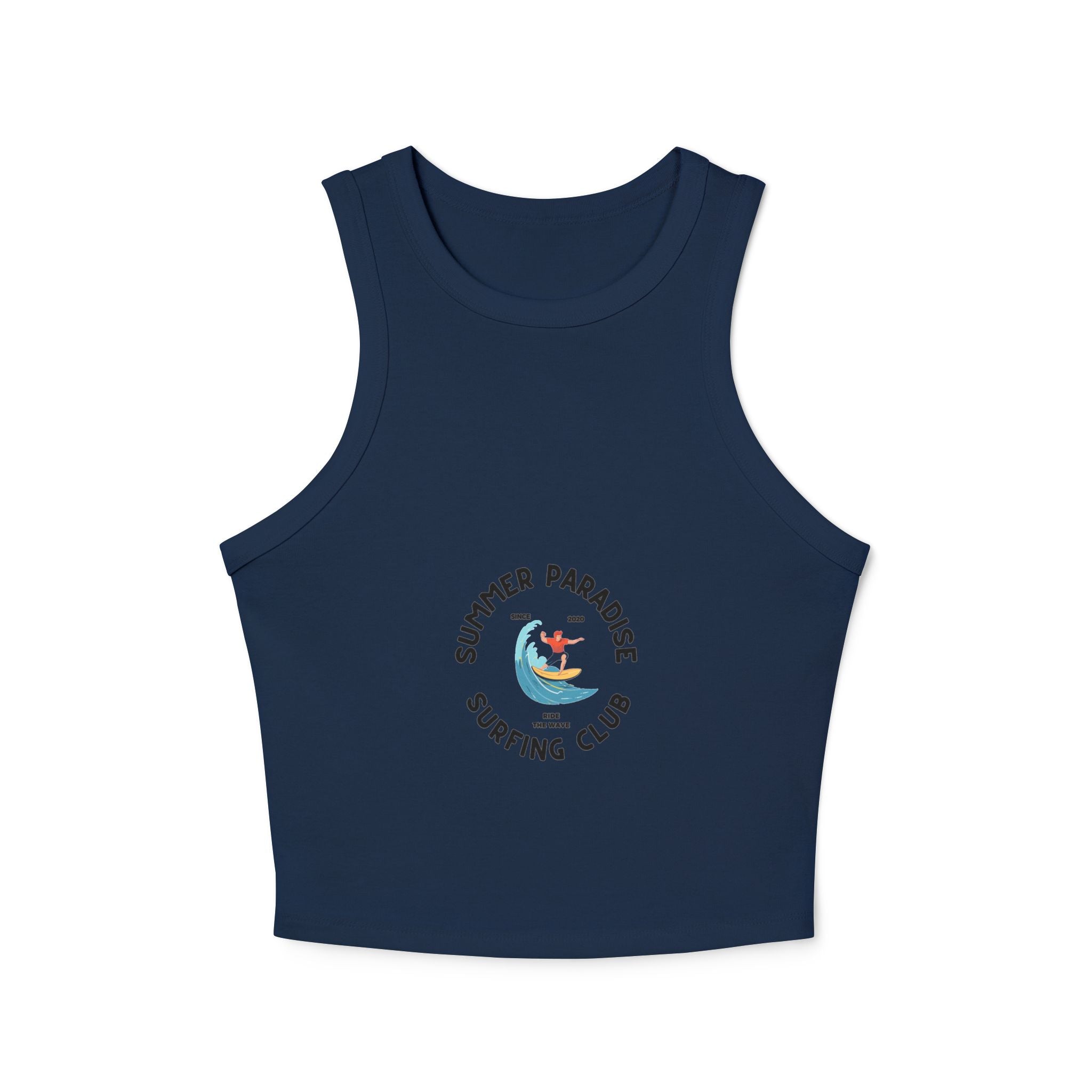 Surfing Club Racer Tank Top — "Summer Paradise" Graphic