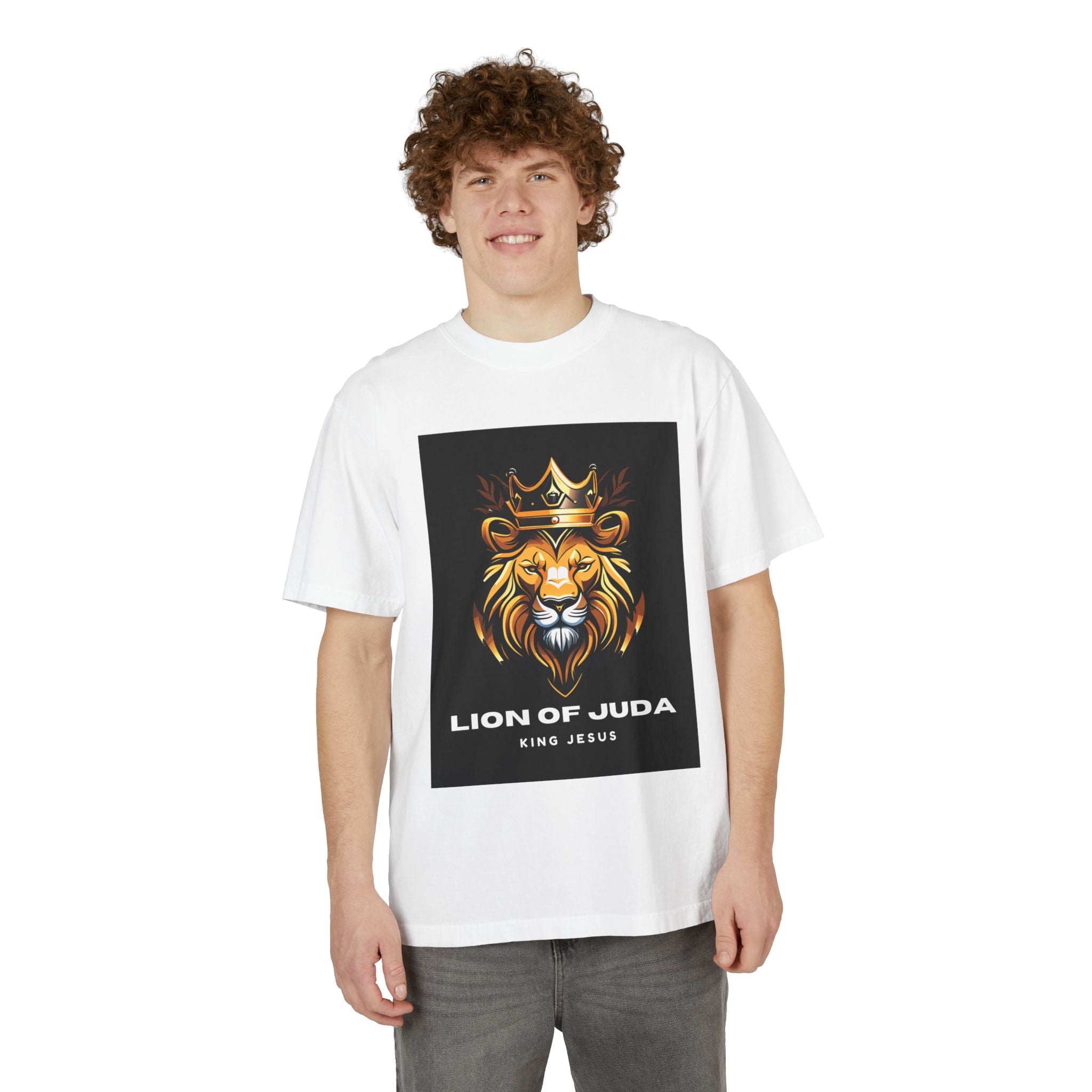 Lion of Judah Unisex Drop-Shoulder T-Shirt - King Jesus Graphic Tee