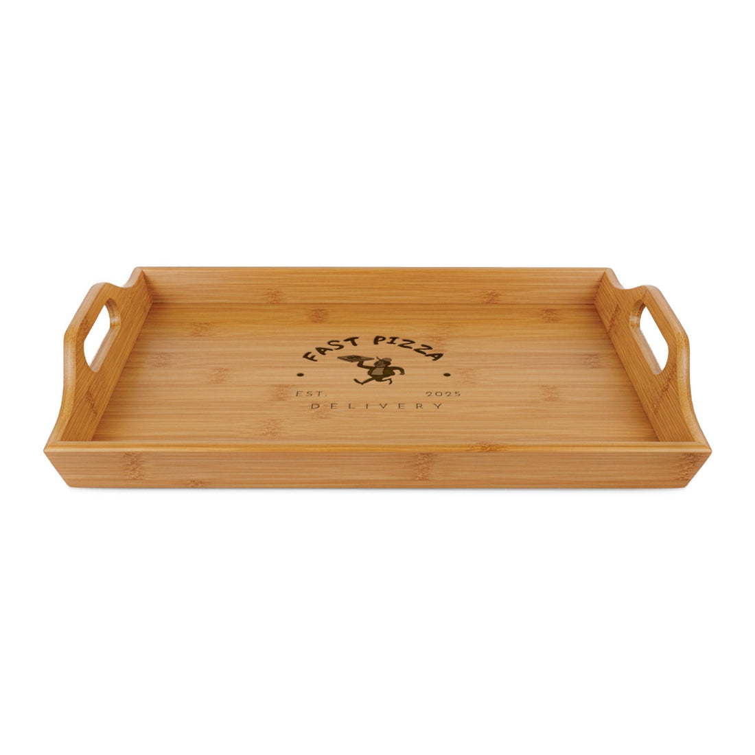 Engraved Bamboo Serving Tray — &