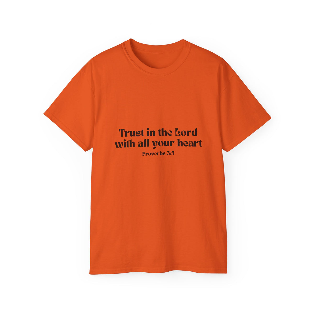 Inspirational Faith T-Shirt - Trust in the Lord with All Your Heart - Proverbs 3:5