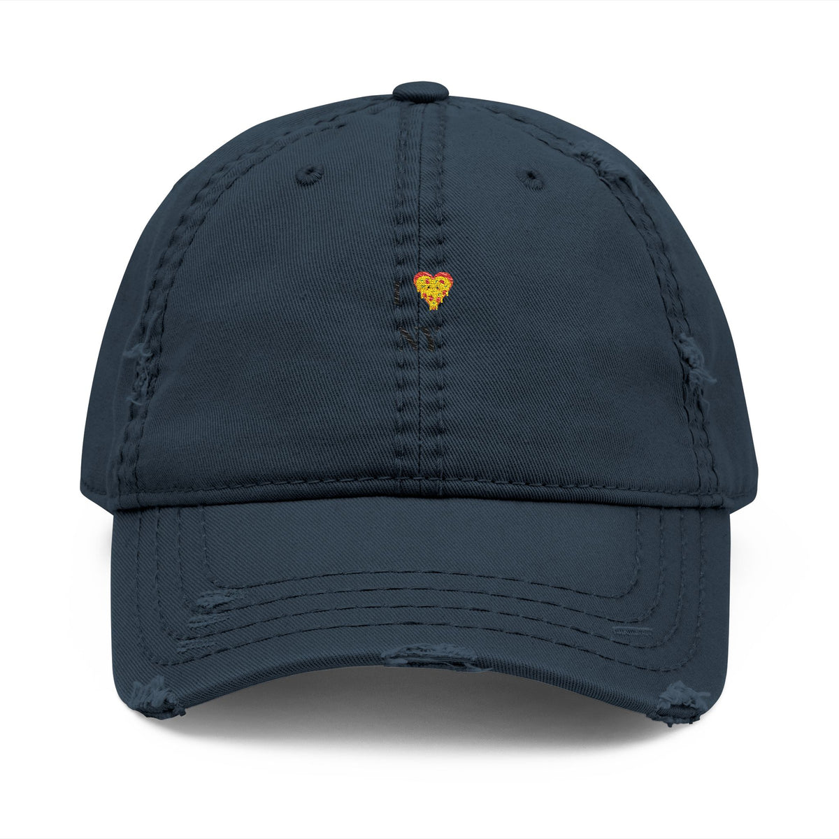 Distressed Dad Hat - I ❤️ NY Embroidery - Casual Fashion for Urban Explorers