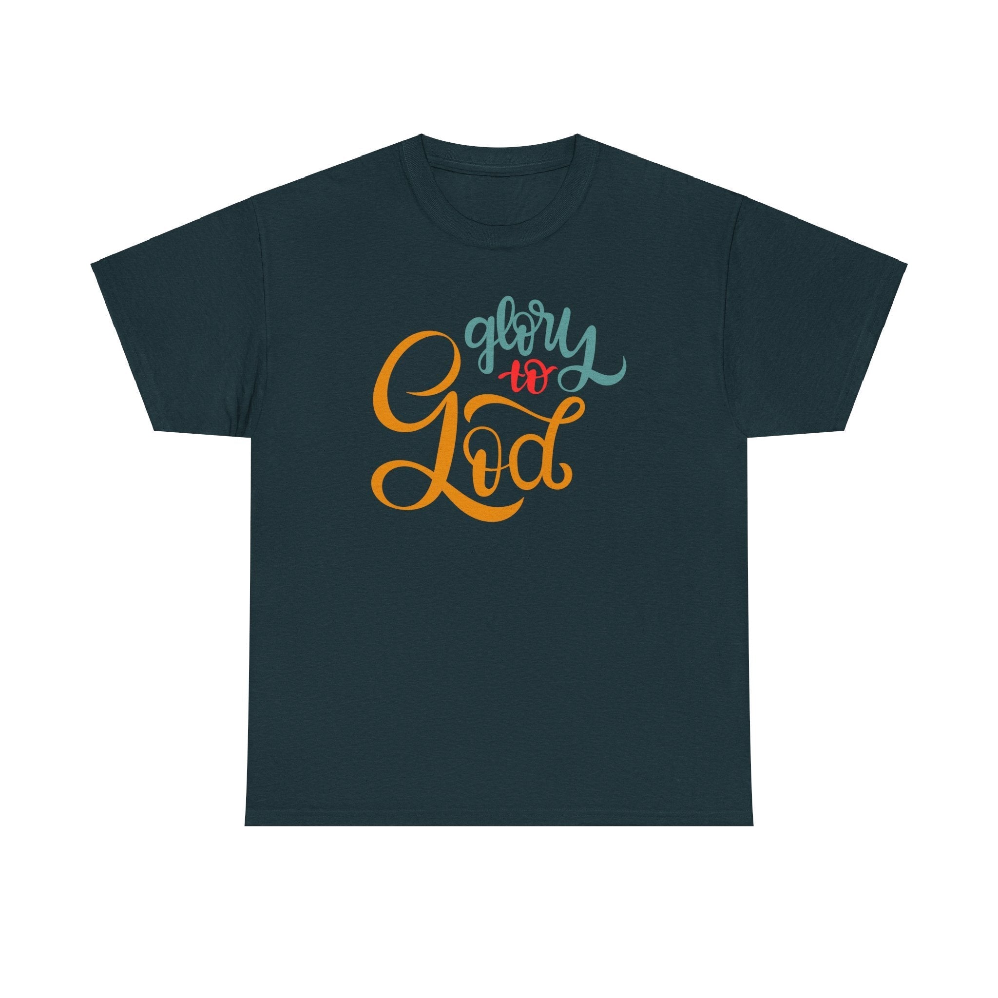 Unisex Heavy Cotton Tee Glory to God Printed T-Shirt Durable & Stylish