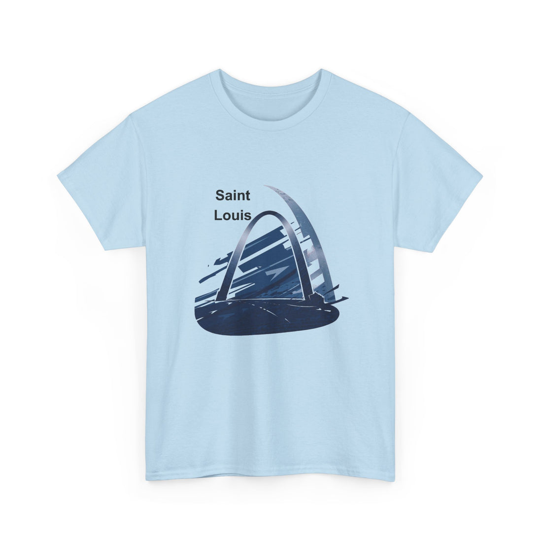 Saint Louis Graphic Unisex Heavy Cotton Tee, Casual T-Shirt, Travel Souvenir, Gift for Locals, Vintage Style Tee, St. Louis Pride Merch