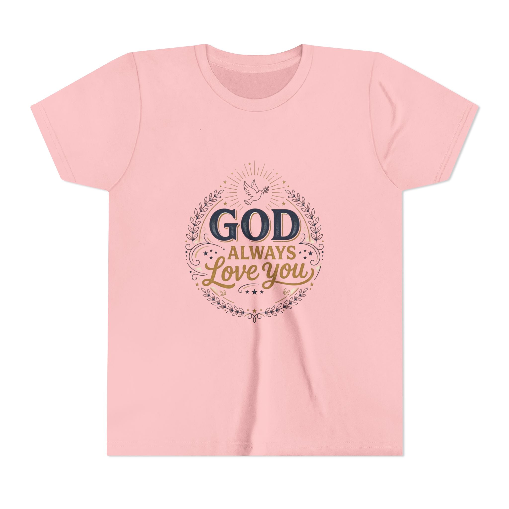 God Always Love You Youth Tee | Faith Christian Kids Shirt