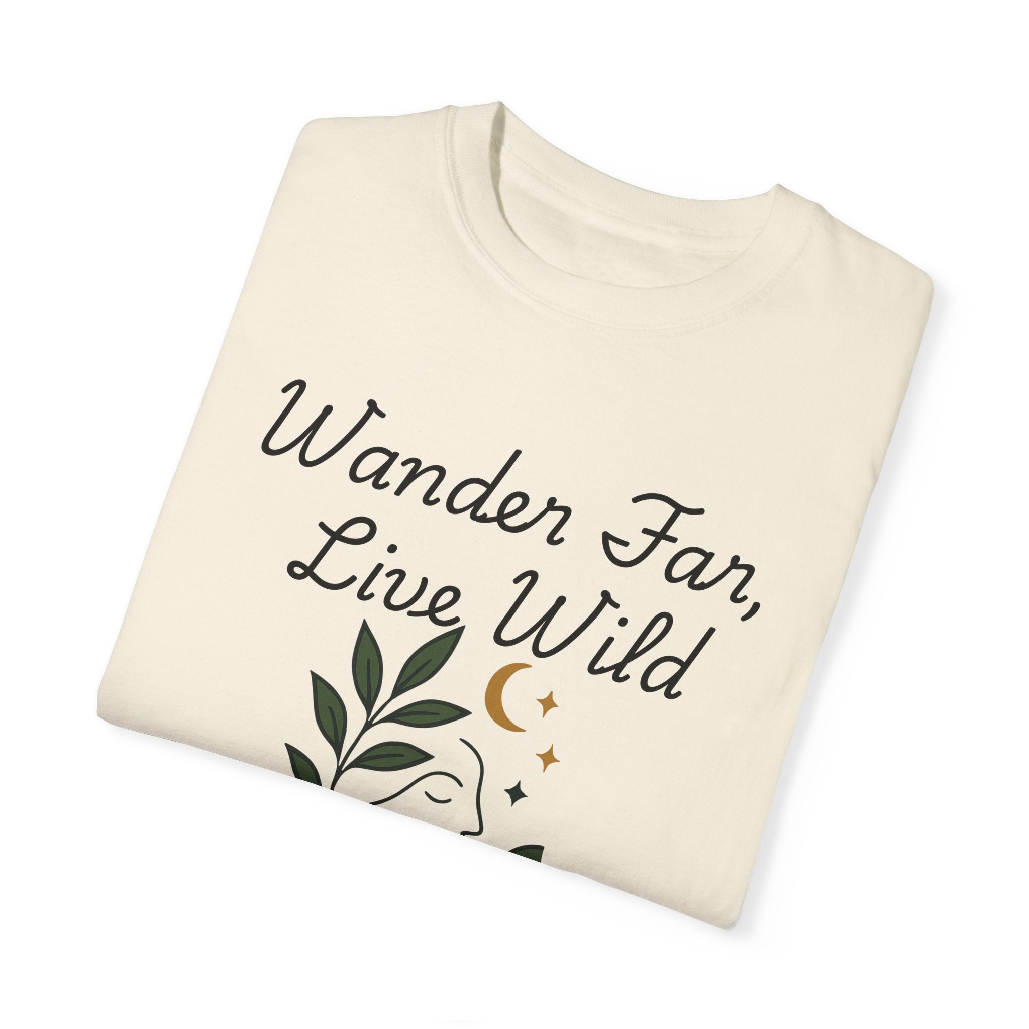 Wander Far, Live Wild T-Shirt - Comfortable Unisex Tee for Nature Lovers