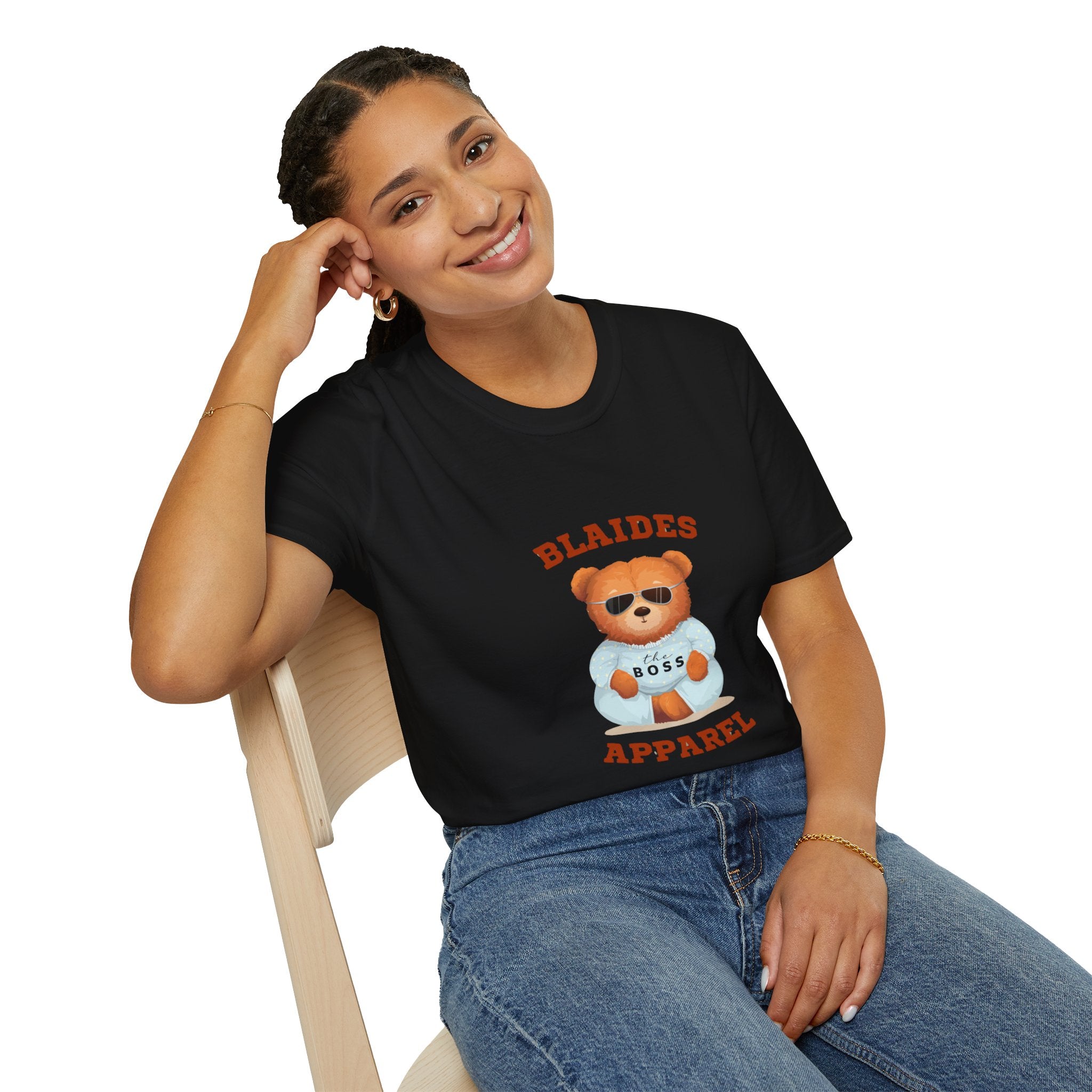 Blaides Apparel Cute Bear Boss T-Shirt - Unisex Softstyle Tee