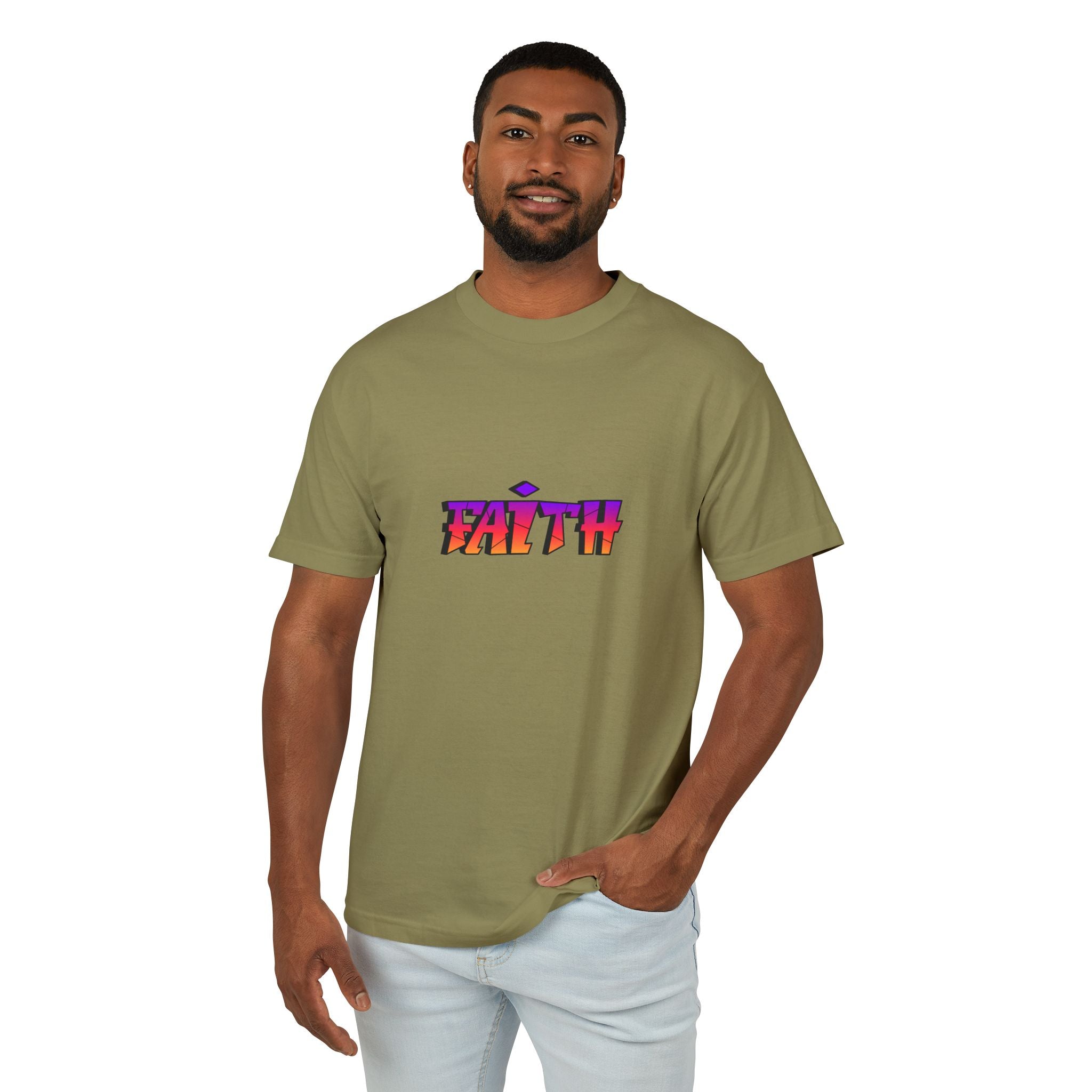 Faith Graphic Tee - Unisex Garment-Dyed Heavyweight Cotton T-Shirt
