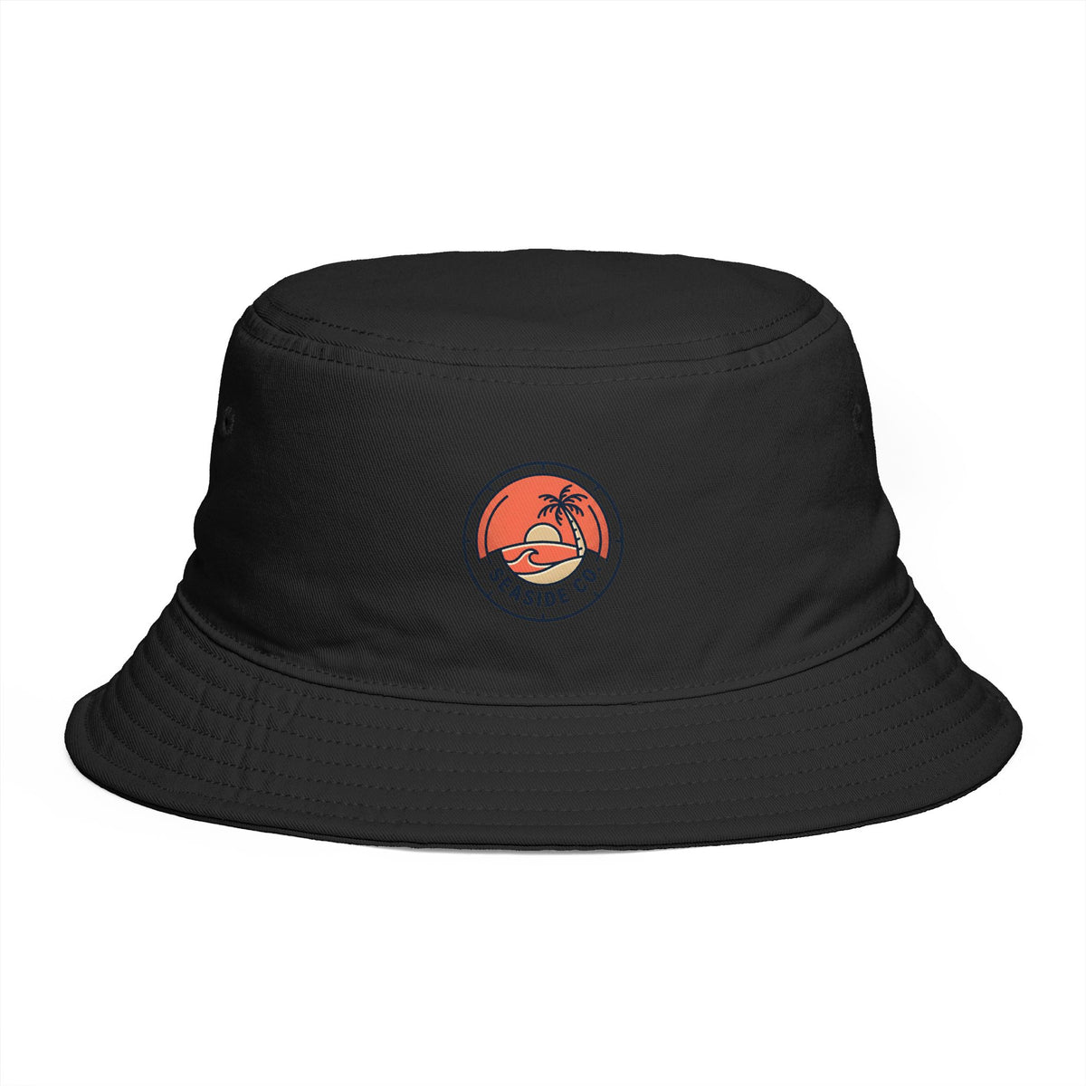Sunset Palm Bucket Hat — Tropical Surf Vibes Hat