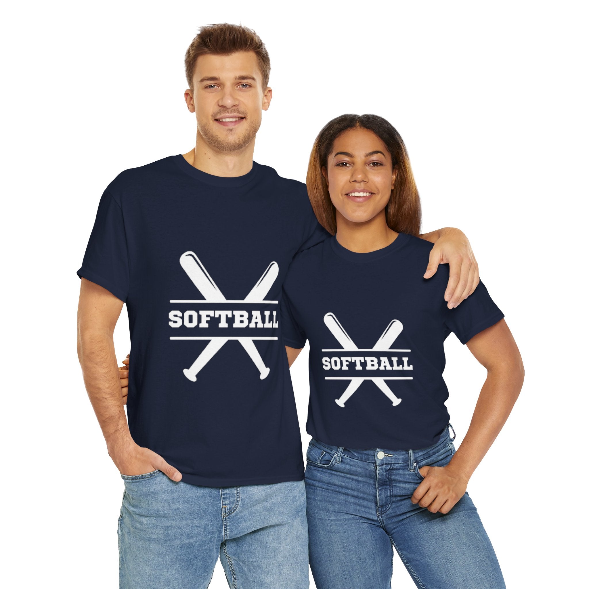 Unisex Heavy Cotton Tee - Softball Printed T-Shirt