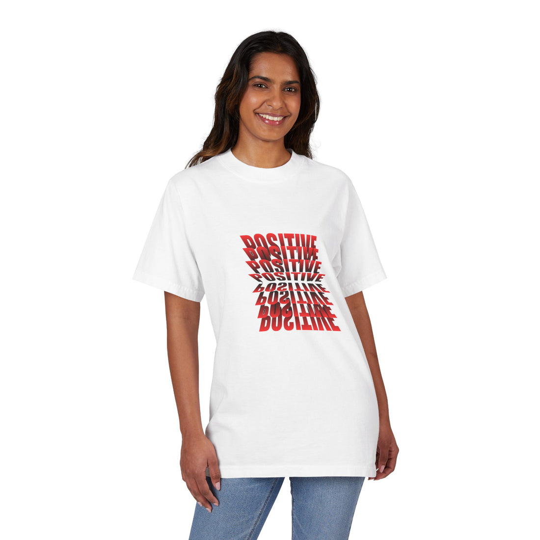 Unisex Positive Vibe Drop-Shoulder T-Shirt