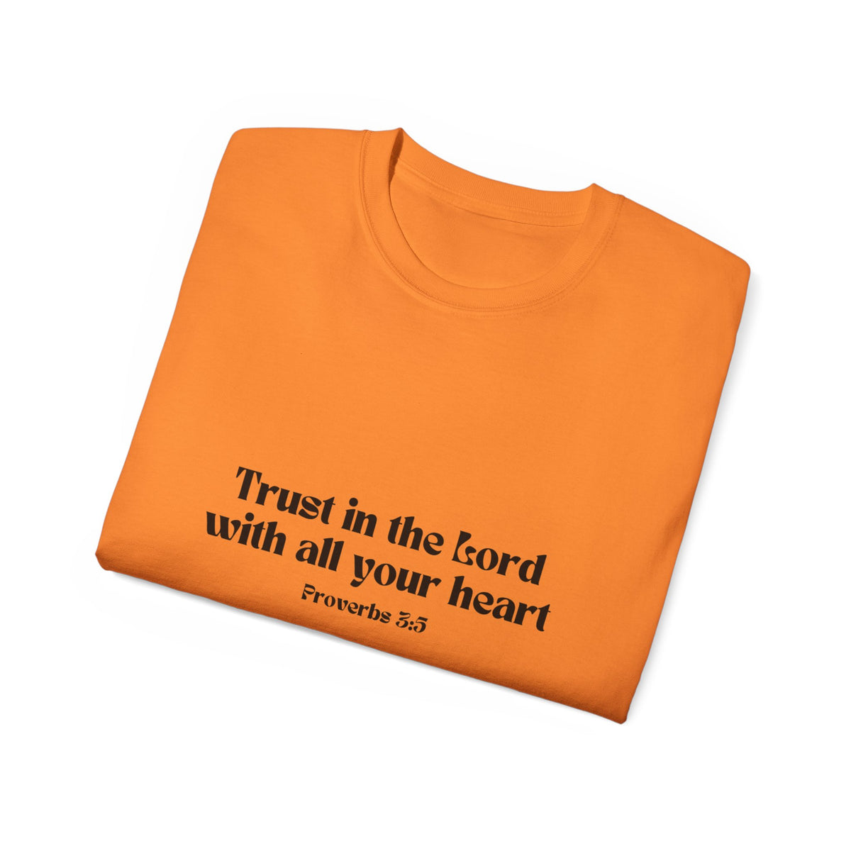 Inspirational Faith T-Shirt - Trust in the Lord with All Your Heart - Proverbs 3:5