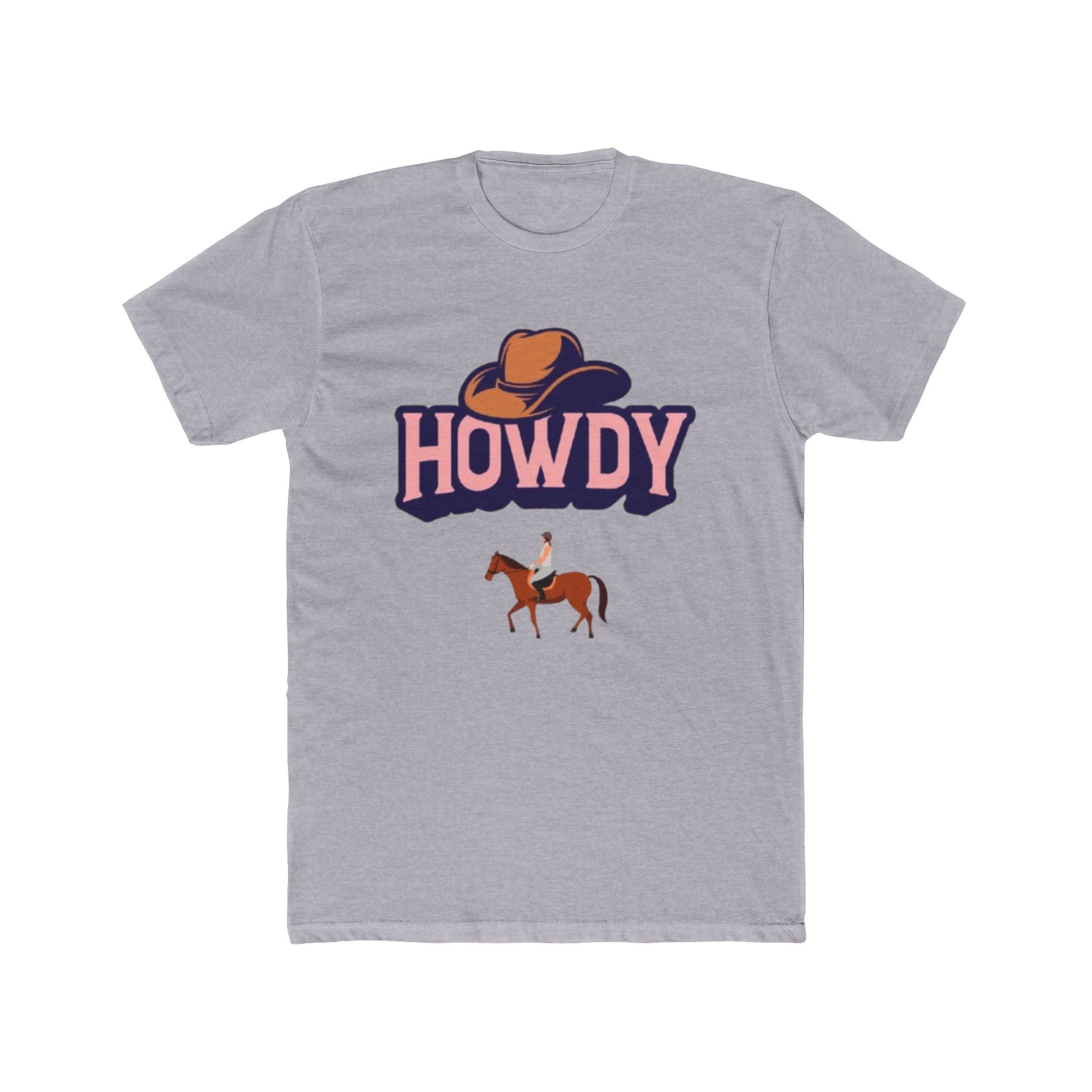 Howdy Cowboy Unisex Cotton Crew Tee – Fun Western Shirt, Soft Cotton Gift