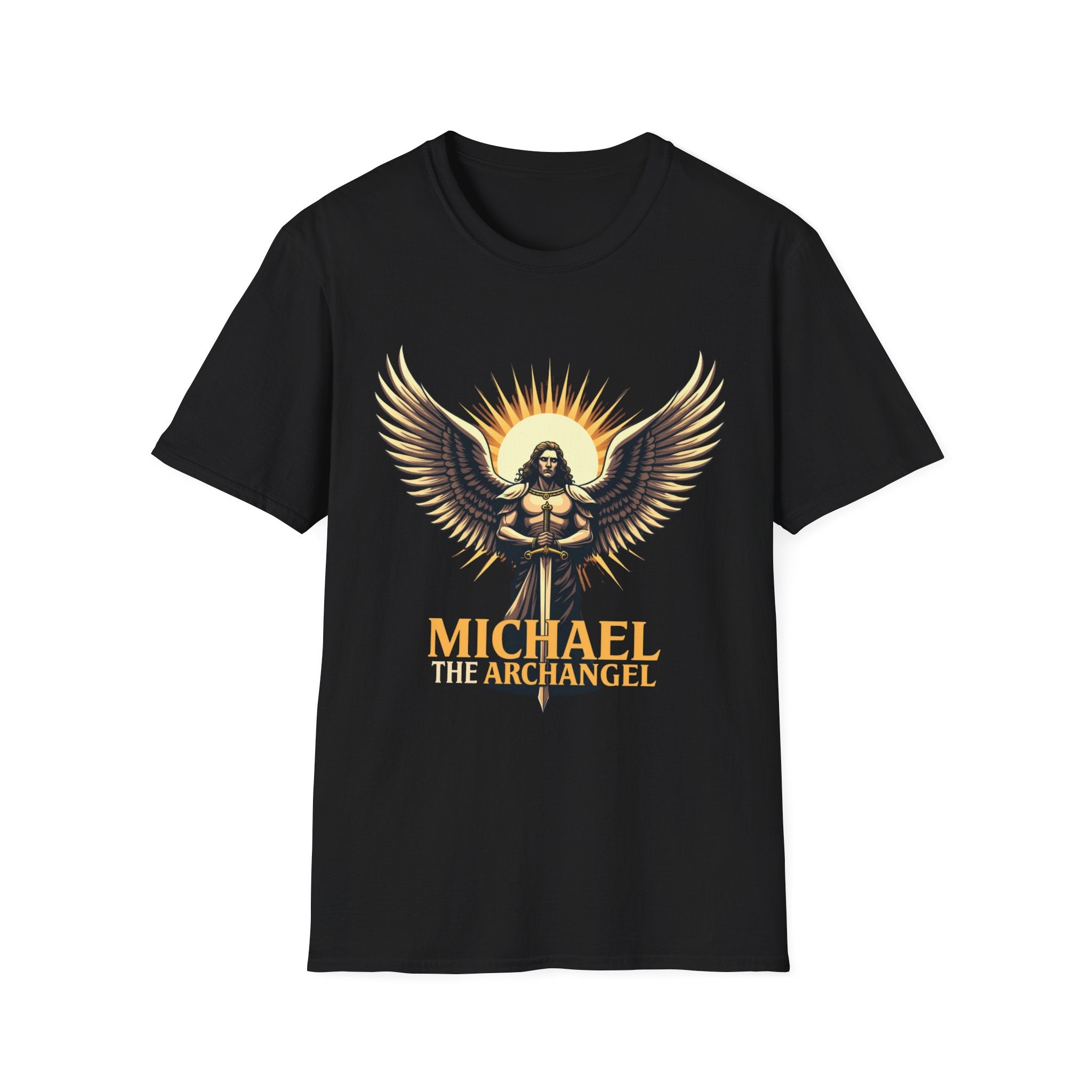 Archangel Michael Unisex Softstyle T-Shirt - Inspirational Divine Design