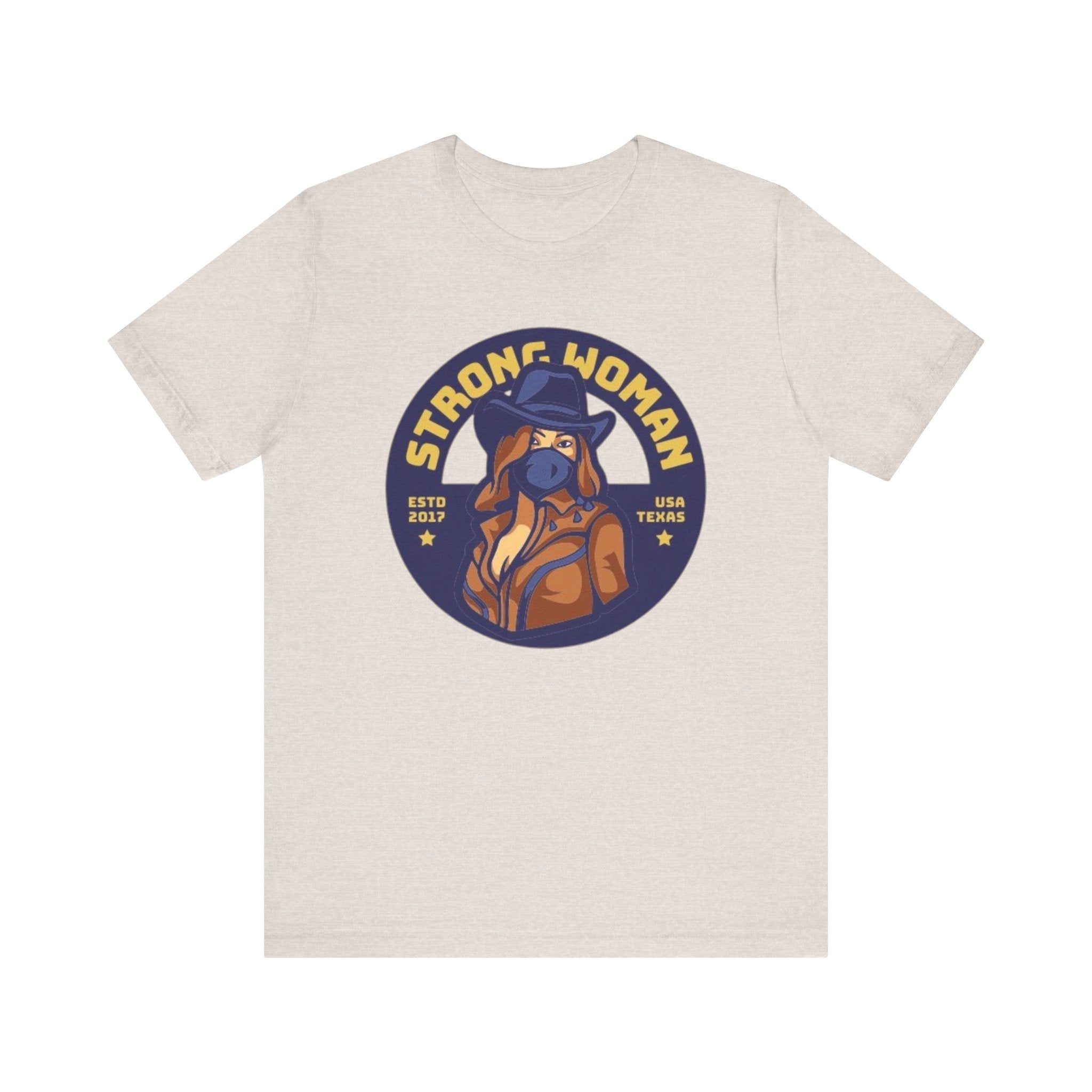 Unisex Graphic Tee - Strong Woman Printed Eco-Friendly Jersey T-Shirt.
