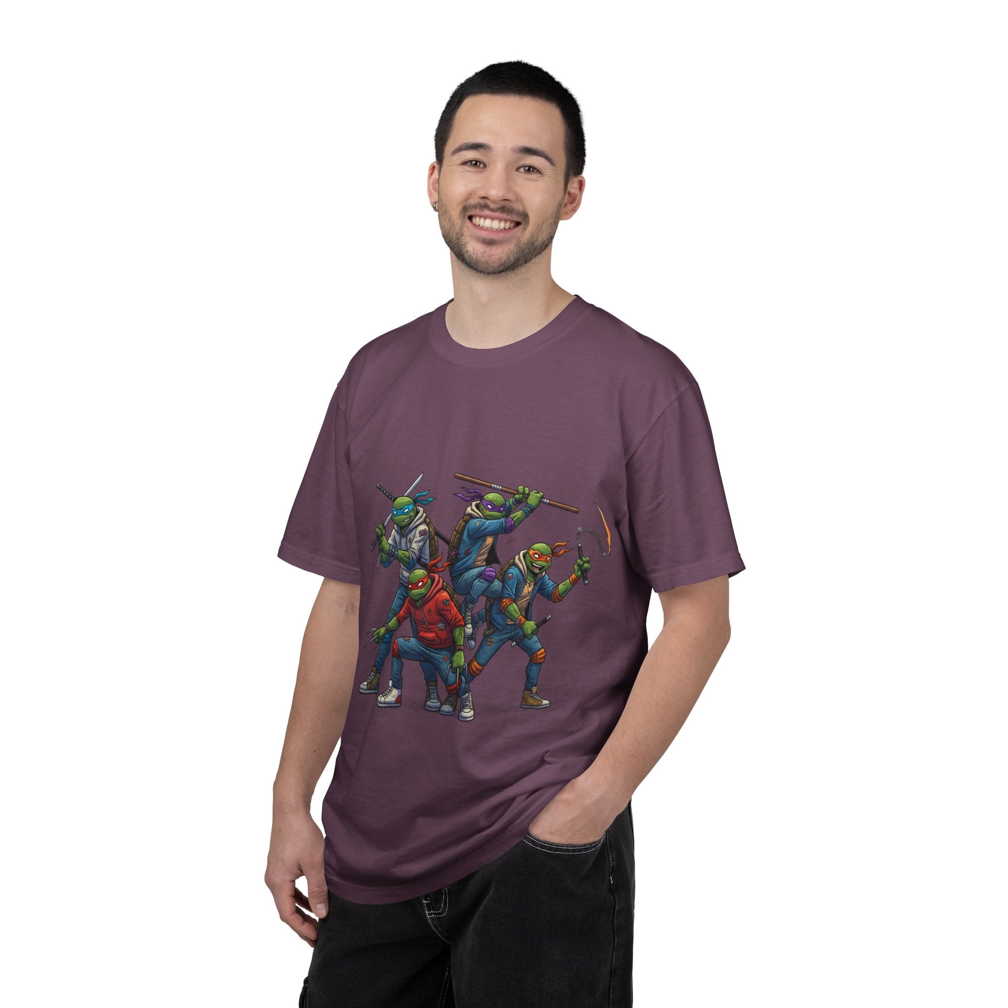 Ninja Turtle Trio T-Shirt | Retro Comic Heroes, Action Pose