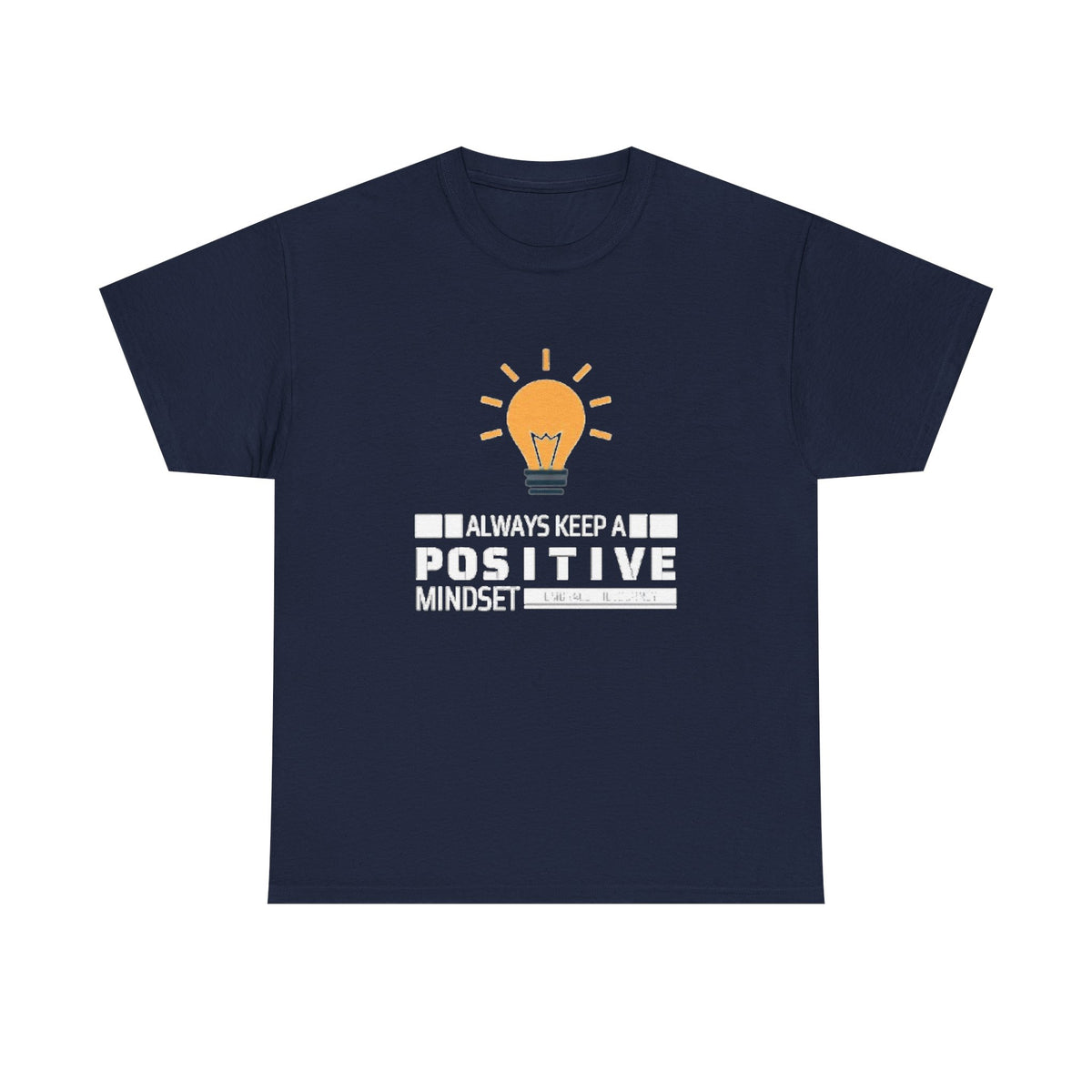 Unisex Heavy Cotton Tee - Positive Mindset Printed T-Shirt - Comfortable Casual Wear Tee - Unique Graphic Tee - Gift