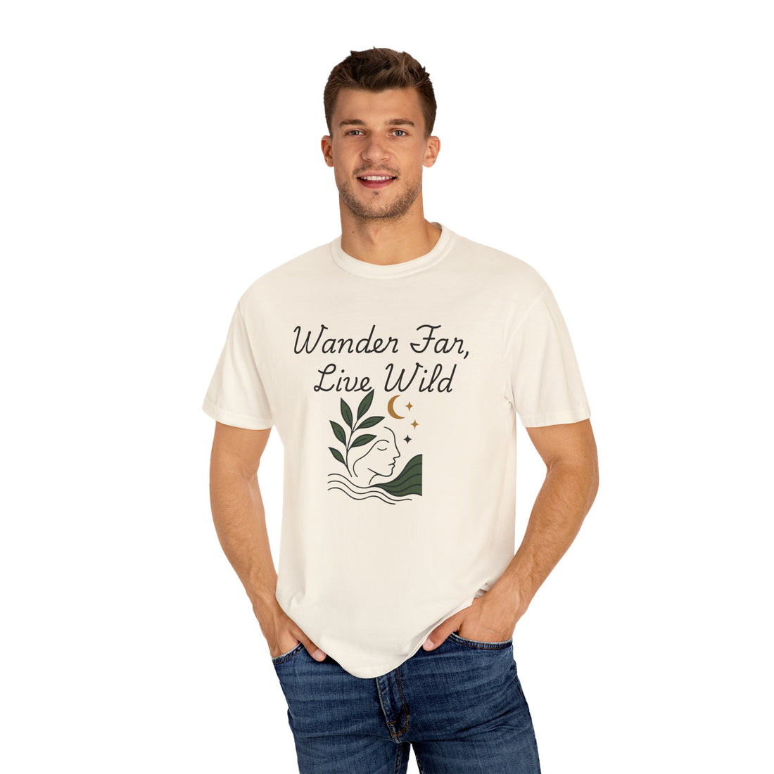 Wander Far, Live Wild T-Shirt - Comfortable Unisex Tee for Nature Lovers