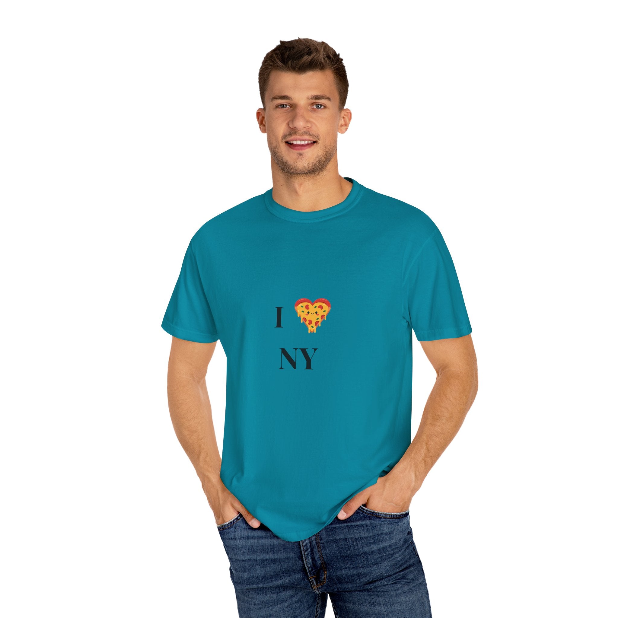 I ❤️ NY Pizza Unisex Garment-Dyed T-Shirt | Perfect for Food Lovers & NYC Enthusiasts