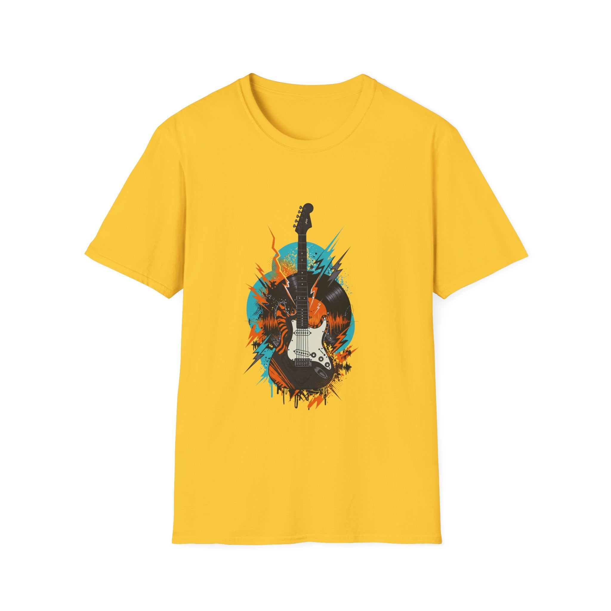 Rock & Roll Guitar Unisex T-Shirt, Casual Music Tee, Gift for Musicians, Concert Outfit, Festival Apparel