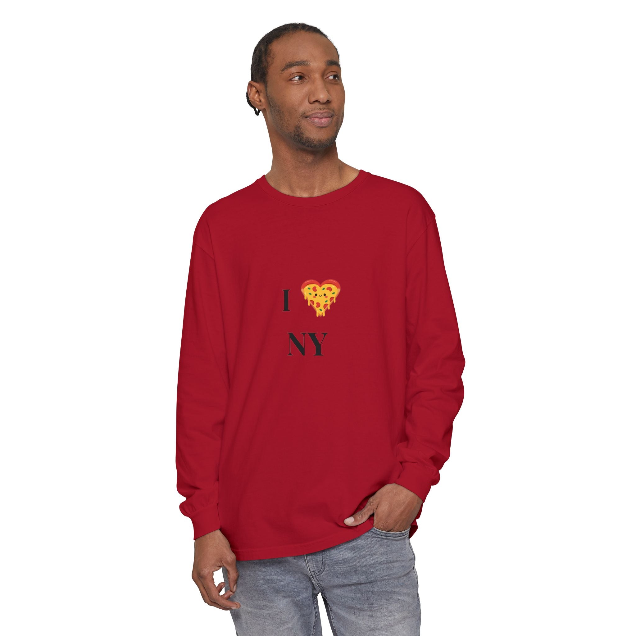 I ❤️ NY Pizza Long Sleeve T-Shirt - Unisex hoodie with printed logo