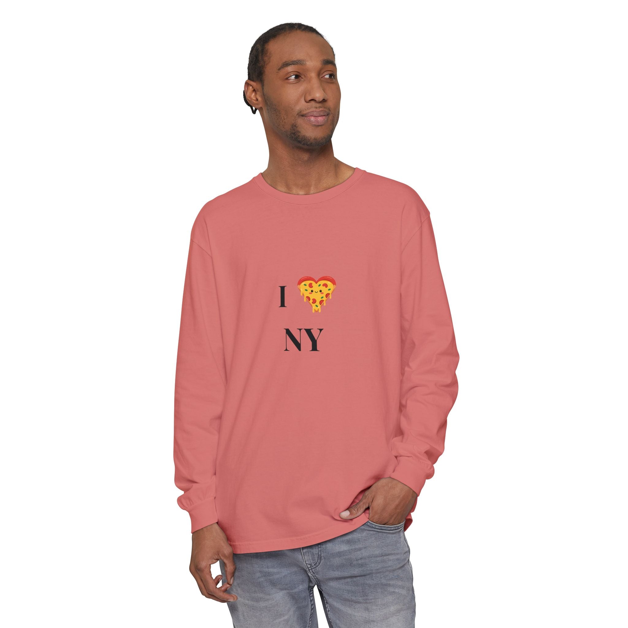 I ❤️ NY Pizza Long Sleeve T-Shirt - Unisex hoodie with printed logo