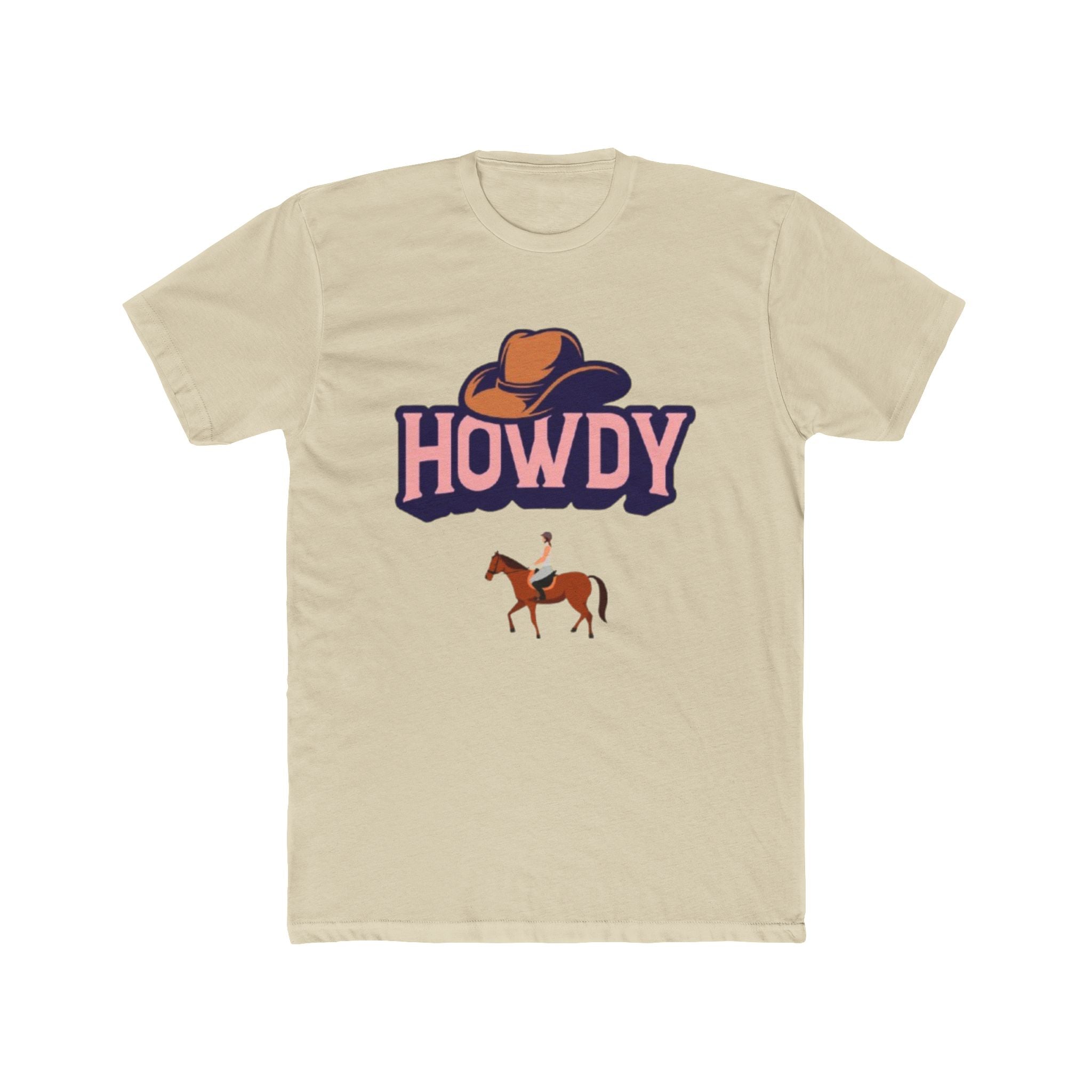 Howdy Cowboy Unisex Cotton Crew Tee – Fun Western Shirt, Soft Cotton Gift