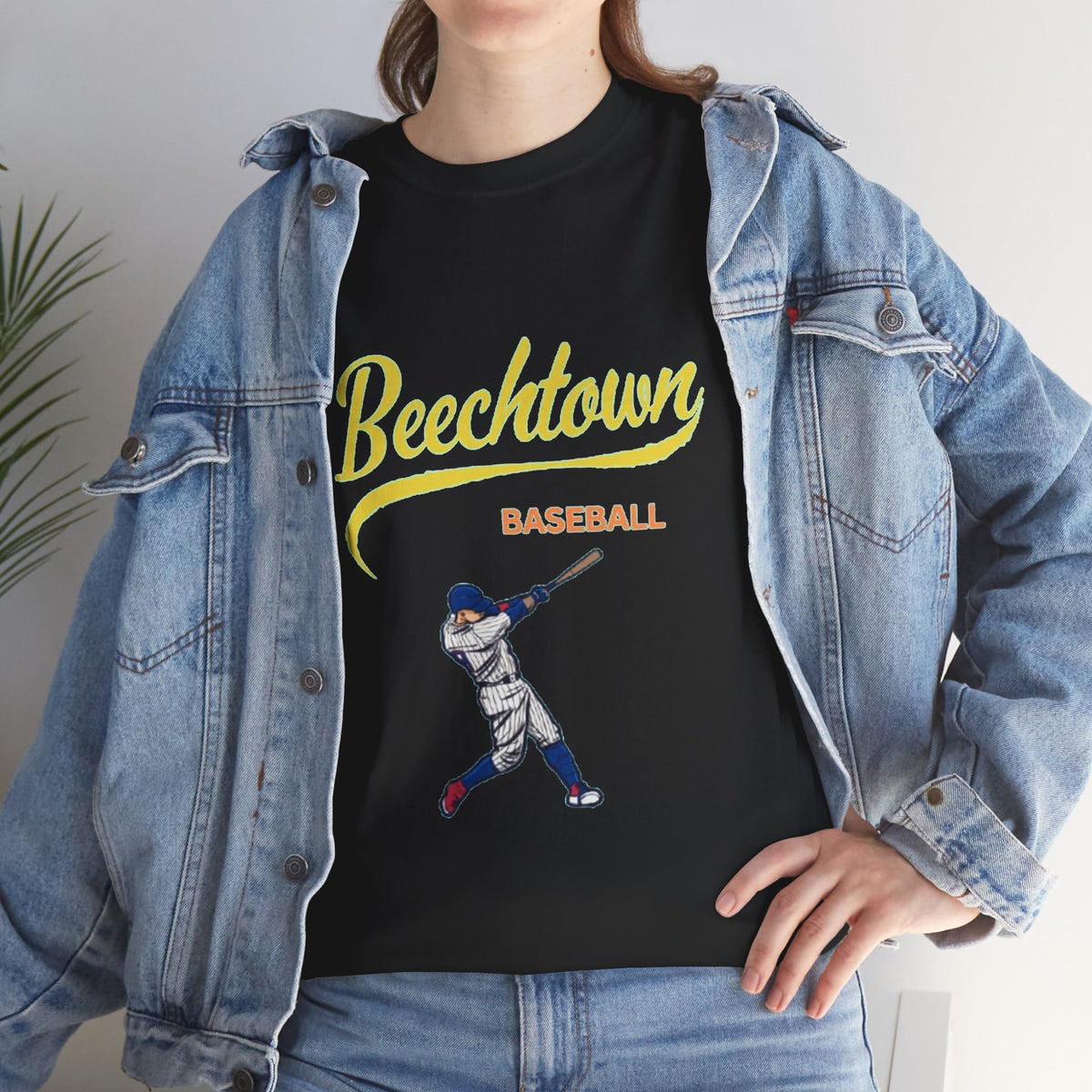 Unisex Heavy Cotton Tee - Beachtown Printed T-Shirt - Comfortable Casual Wear Tee - Unique Graphic Tee - Gift