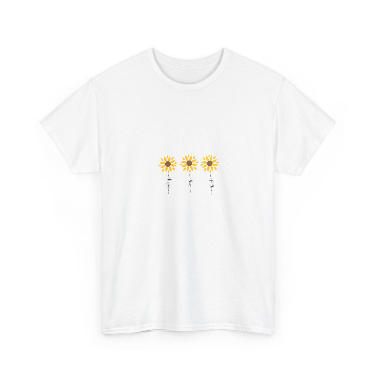 Sunflower Unisex Heavy Cotton Tee - Bright & Cheerful Casual Wear