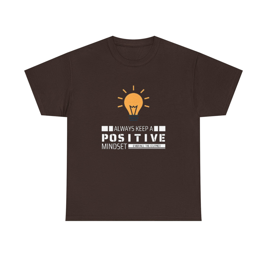 Unisex Heavy Cotton Tee - Positive Mindset Printed T-Shirt - Comfortable Casual Wear Tee - Unique Graphic Tee - Gift