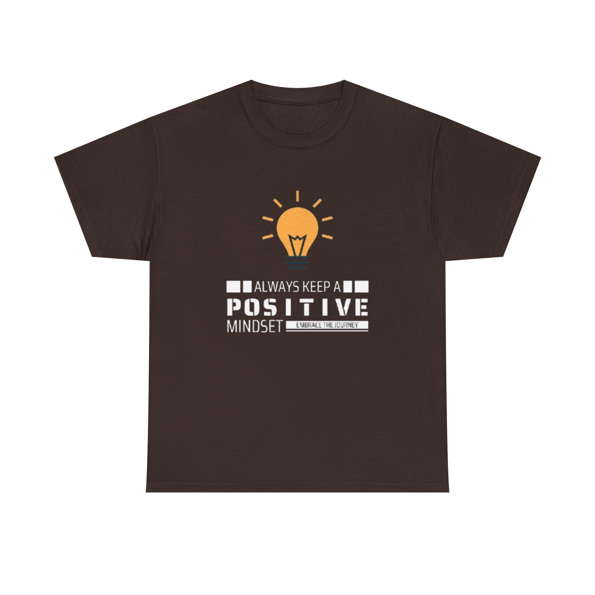 Unisex Heavy Cotton Tee - Positive Mindset Printed T-Shirt - Comfortable Casual Wear Tee - Unique Graphic Tee - Gift