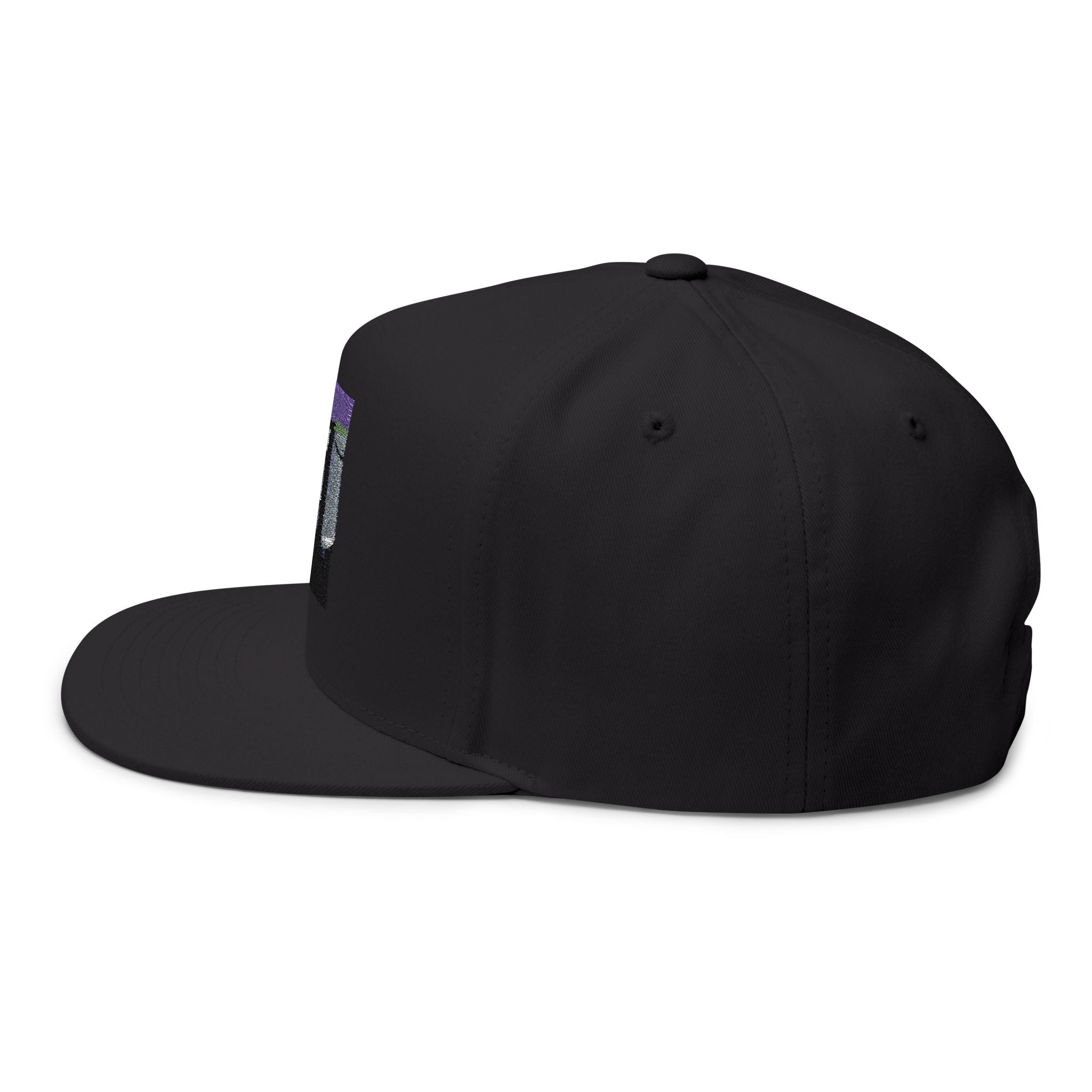 Flat Bill Cap with elegant embroidery City of hustle