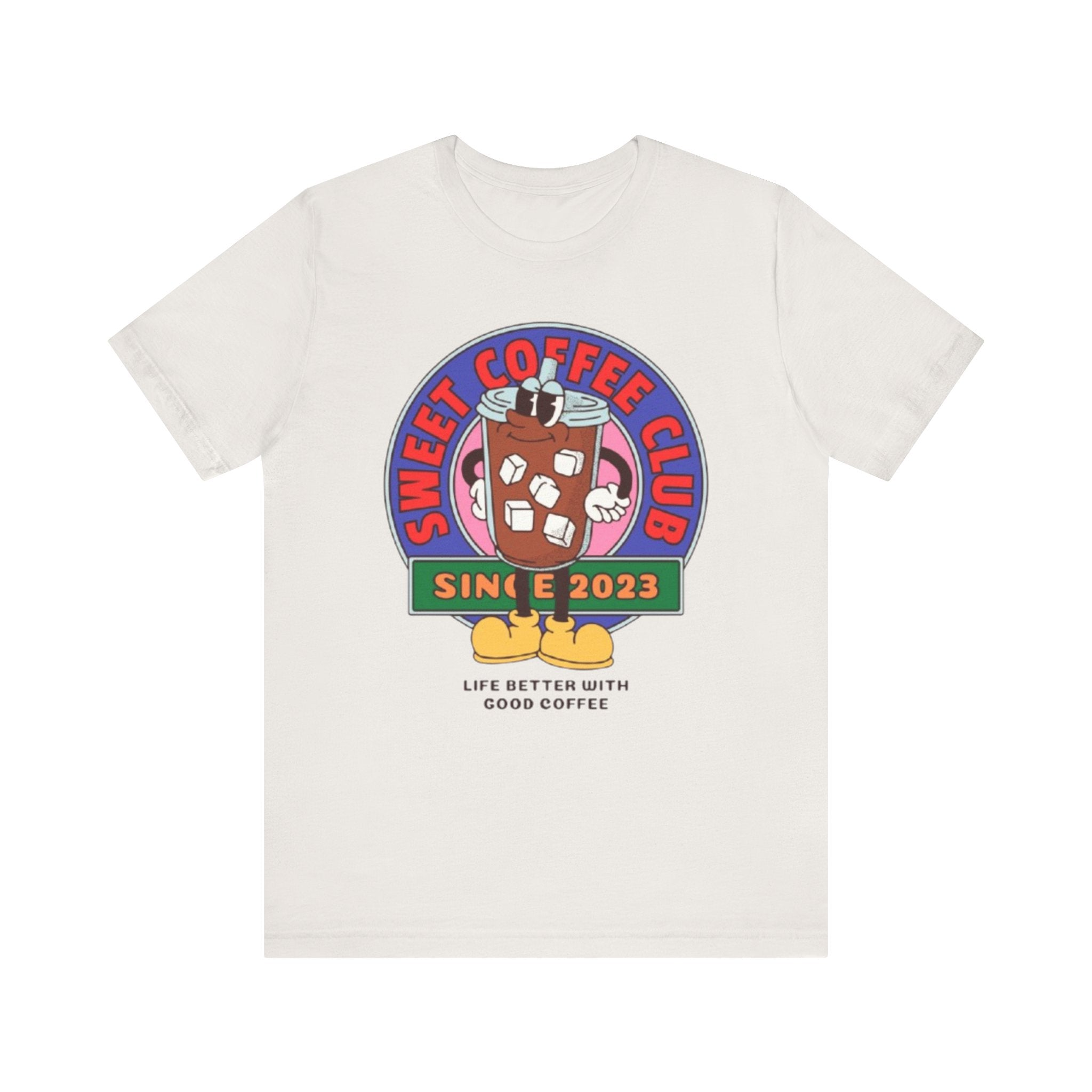 Unisex Graphic Tee - Sunset Coffee Club Printed Tee - Eco-Friendly Cas