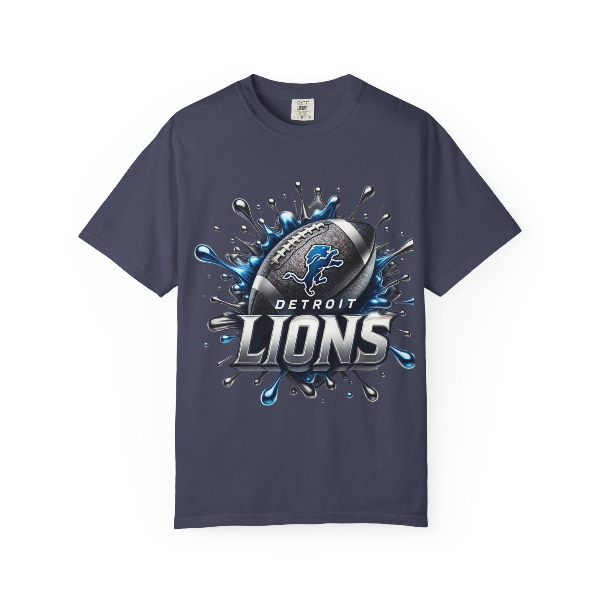 Detroit Lions Football Splash T-Shirt