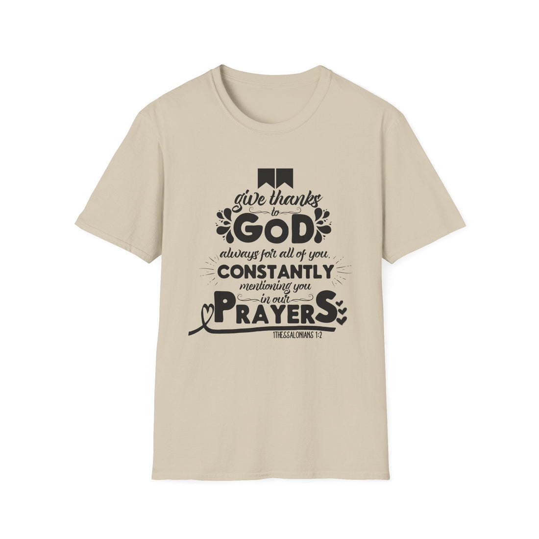 Unisex Softstyle T-Shirt – God Constantly Prayers Graphic Tee, Faith .
