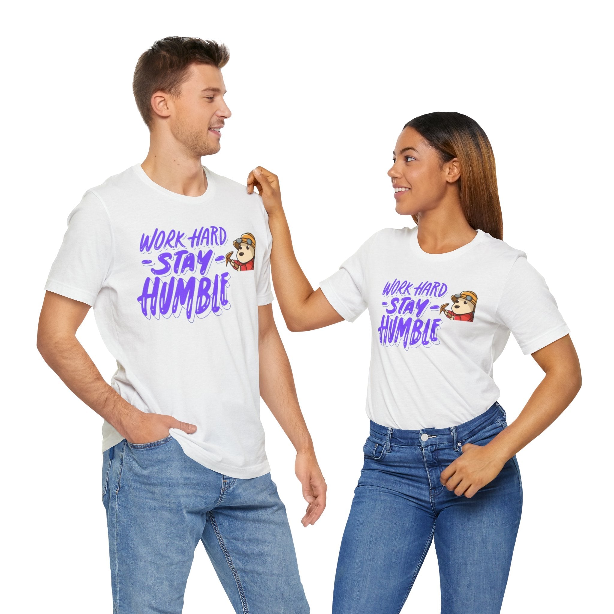 Unisex Graphic Tee - Work Hard Stay Humble Eco-Friendly T-Shirt