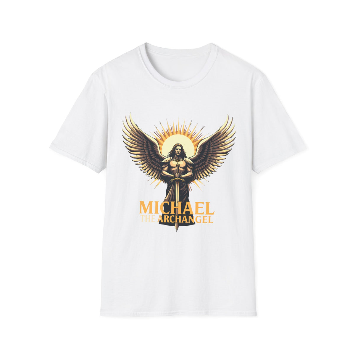Archangel Michael Unisex Softstyle T-Shirt - Inspirational Divine Design