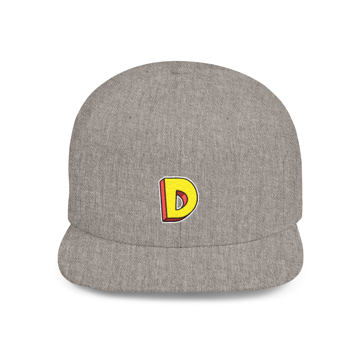 Flat Bill Snapback Cap - D represent Deron Cap, Hat with Letter Design, Baseball Cap for Men, Women and Kids, Adjustable Snapback Cap,