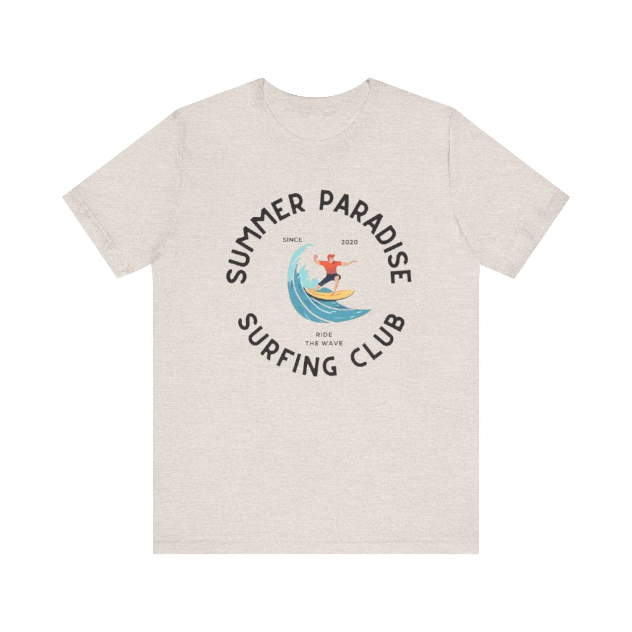 Unisex Graphic Tee - Paradise Club Printed Eco-Friendly Jersey T-Shirt