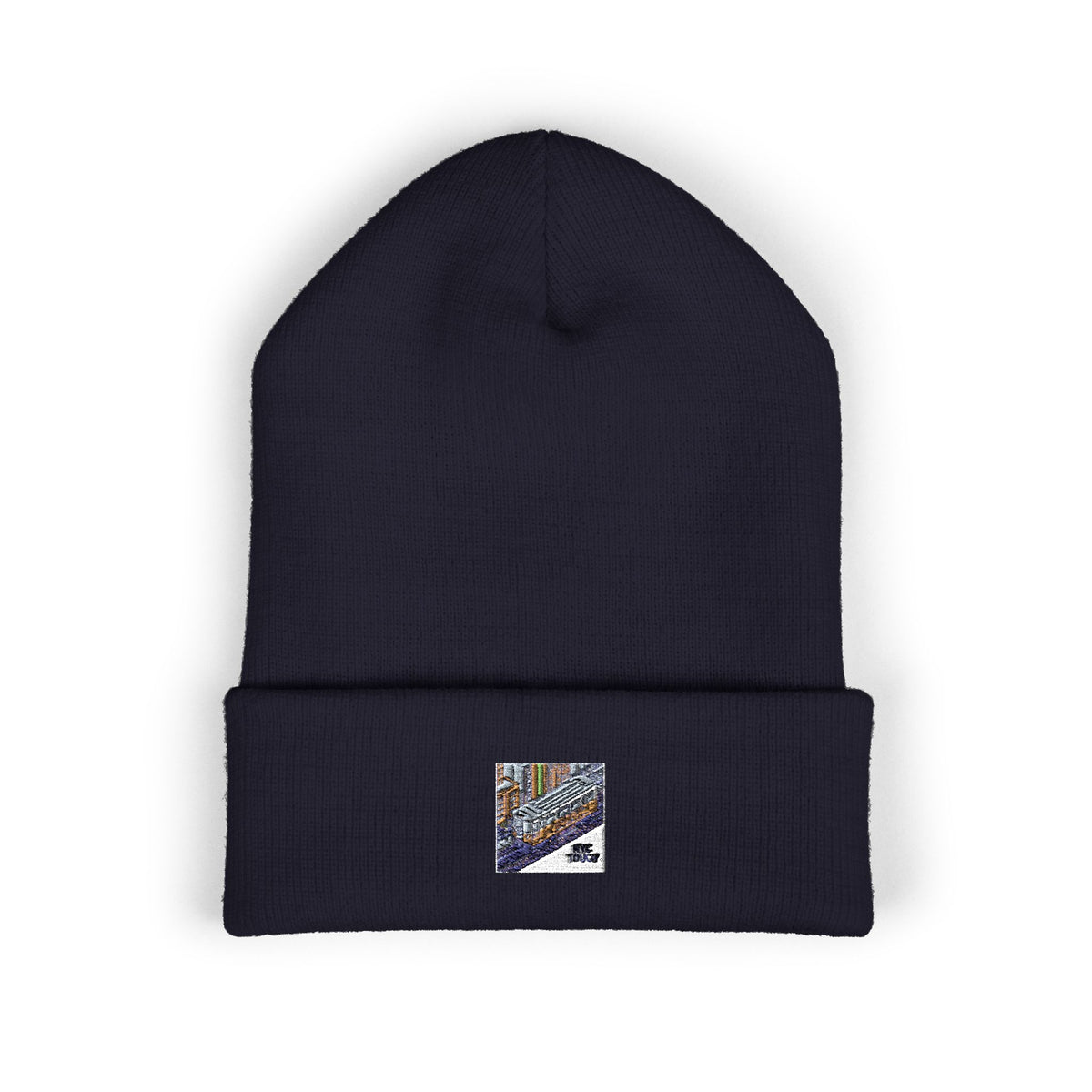 Cozy Embroidered Cuffed Beanie - Winter Warmth & Style