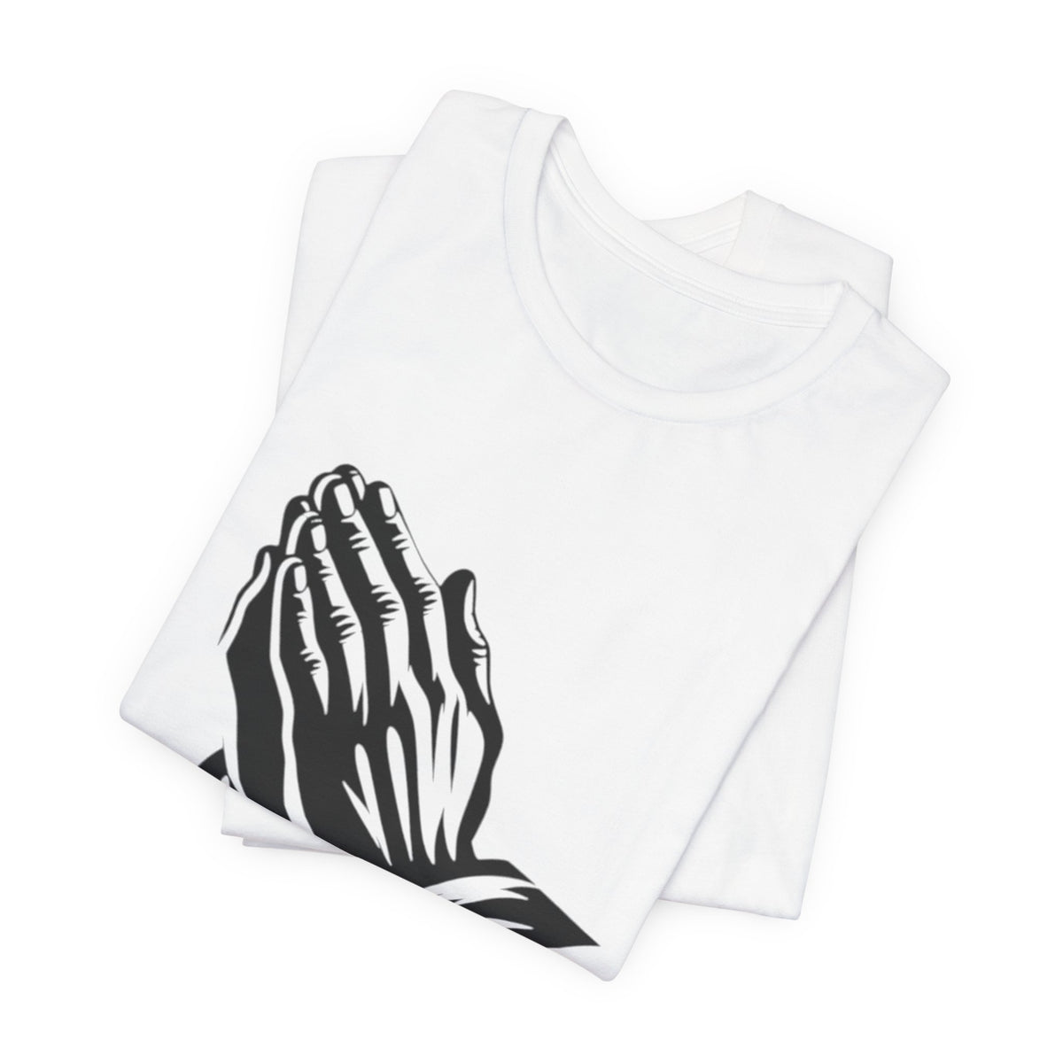Prayer Hands & Bible T-Shirt — Christian Faith Tee for Church, Prayer, Religious Gifts