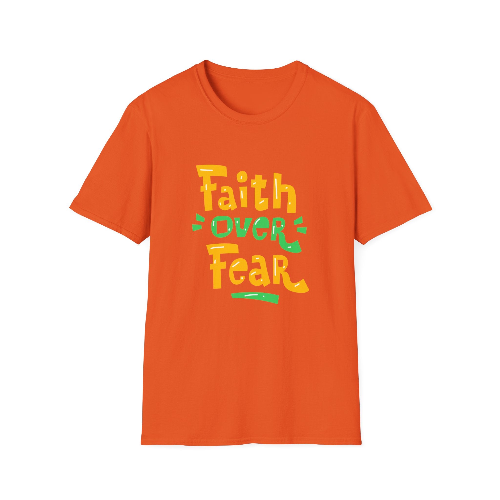 Faith Over Fear Unisex Softstyle T-Shirt - Inspirational Graphic Tee