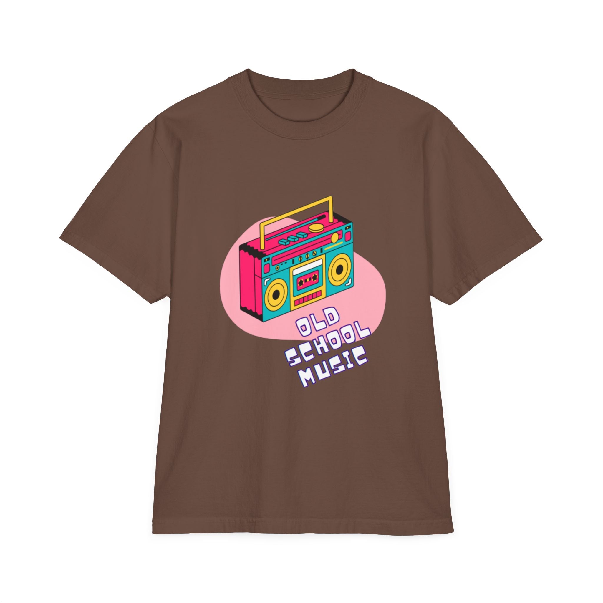 Old School Music Graphic T-Shirt - Retro Boombox Design